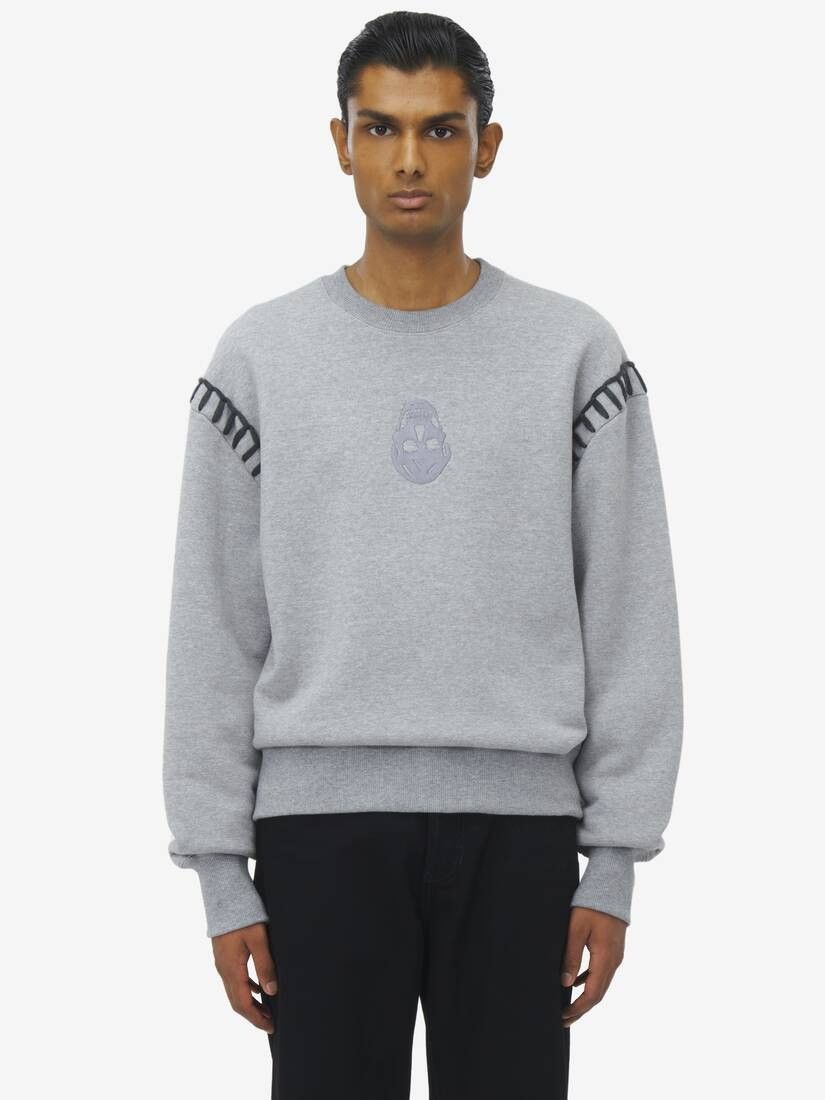 Alexander McQueen o1srvl11e0226 Skull Sweatshirt In Grey Size US S / EU 44-46 / 1 - 2 Thumbnail