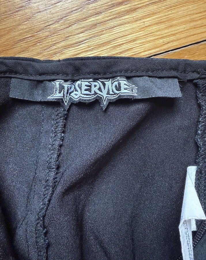 Lip Service Vintage Lip Service Gangsta Pranksta Black Fishtail Skirt S Size 27" / US 4 / IT 40 - 8 Thumbnail
