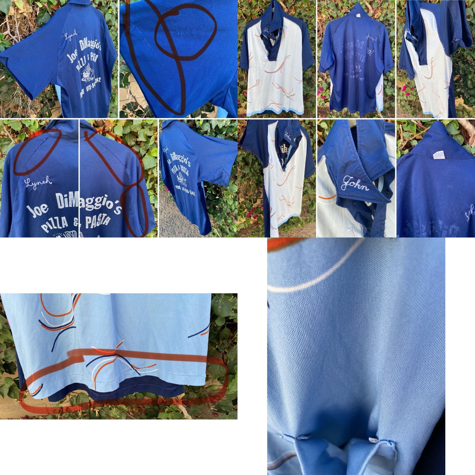 Vintage VINTAGE Bowling Shirt Joe DiMaggios Pizza & Pasta Chain Stitch John Size XL Polo, Rugby Blue Mens XL Size US XL / EU 56 / 4 - 9 Thumbnail
