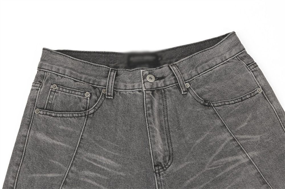 Japanese Brand × Jean Men's punk high street patchwork loose washed ripped jeans Size US 32 / EU 48 - 3 Thumbnail