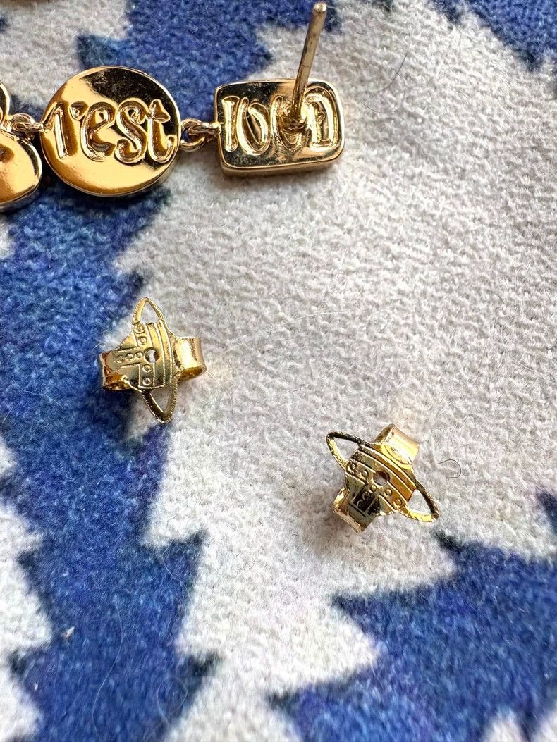 Vivienne Westwood Vivienne Westwood Vintage Golden Pink Diamond Love Stud Ea Size ONE SIZE - 3 Thumbnail