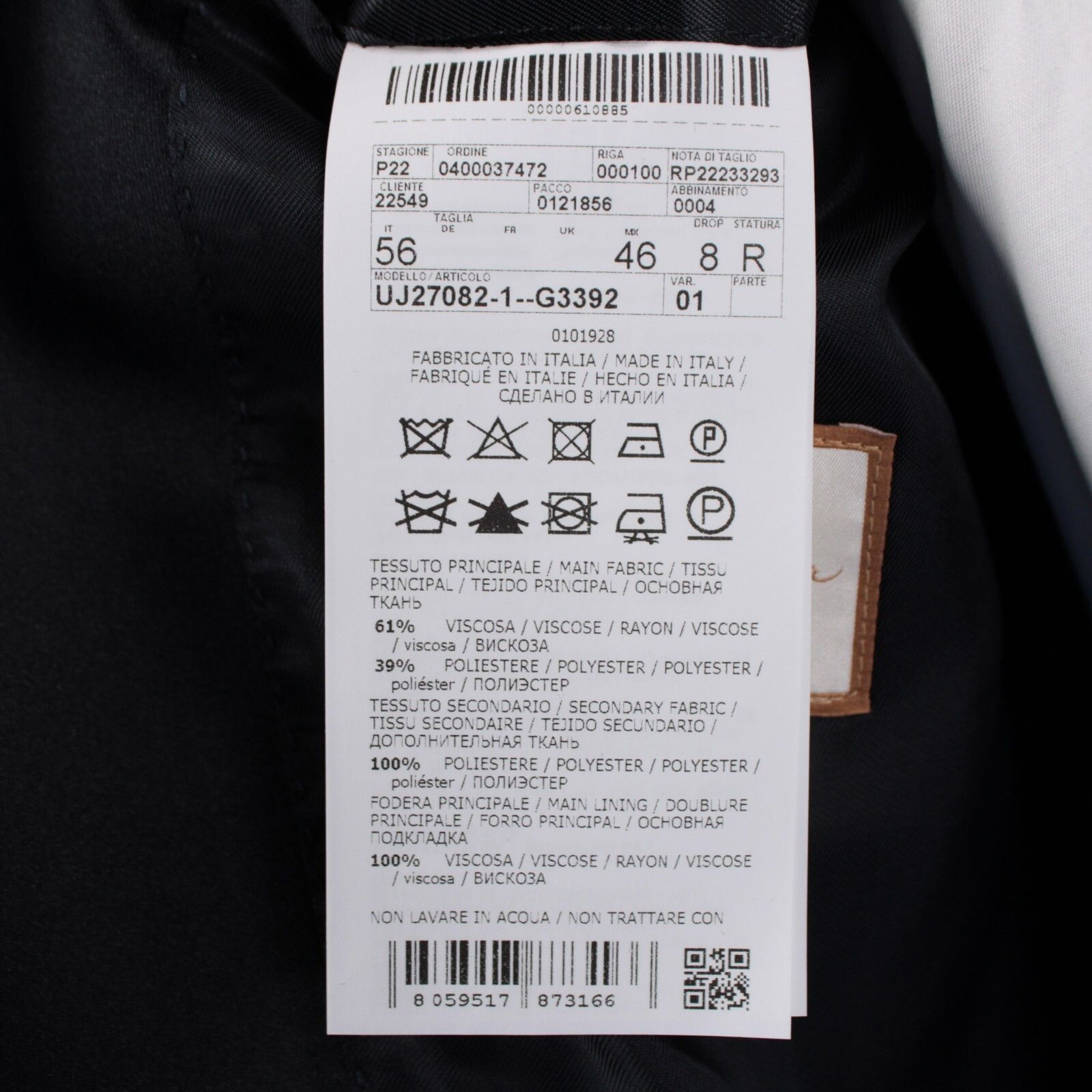 Pal Zileri Pal Zileri NWT Cerimonia Dinner Jacket Size 56R (46R US) In Size 46R - 8 Thumbnail