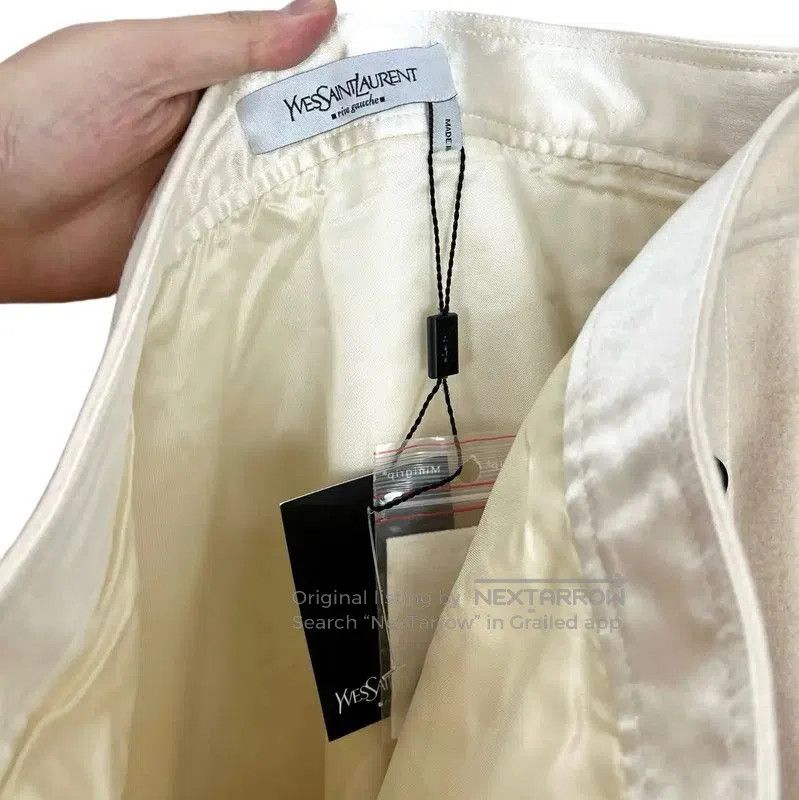 Yves Saint Laurent YSL Cream Cashmere A-Line Skirt . Size 39" - 5 Thumbnail