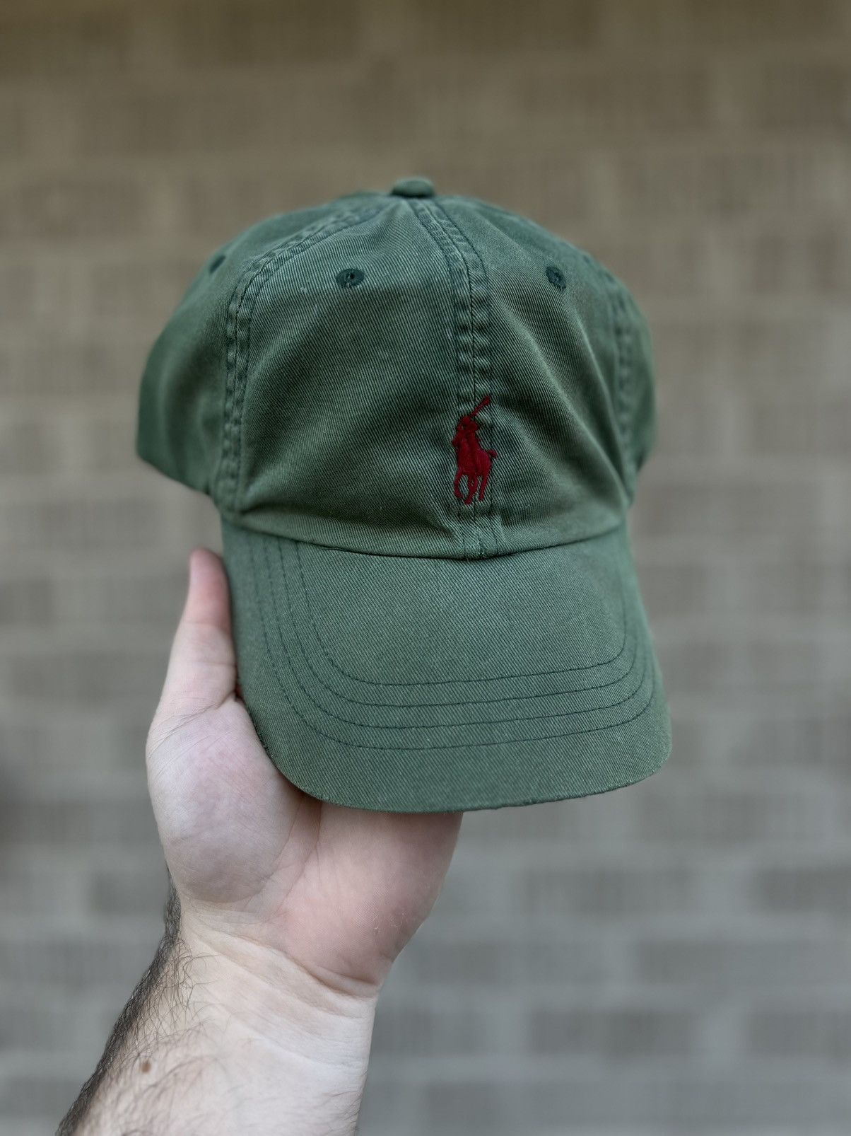 Polo Ralph Lauren Vintage 90’s Forest Green Polo Ralph Promo Strap-back Hat Size ONE SIZE - 1 Thumbnail