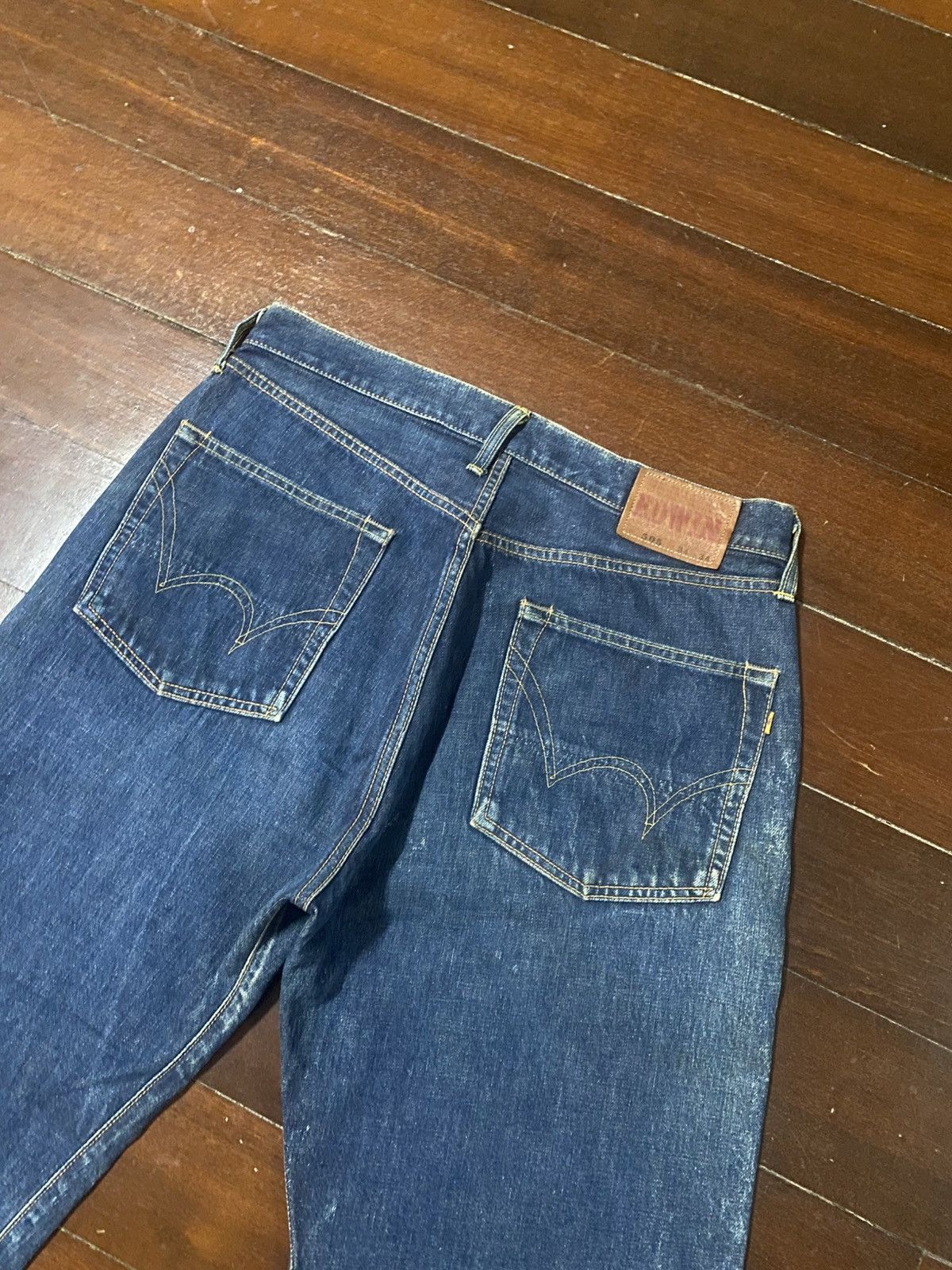 Kapital Vintage Edwin 505 Selvedge fly Button mud wash Denim Jeans Size US 35 - 9 Thumbnail