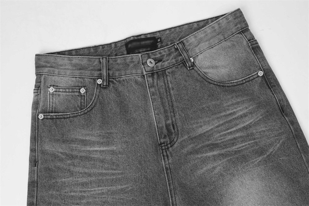 Vintage Men's washed distressed loose wide-leg ripped straight jeans Size US 32 / EU 48 - 4 Thumbnail