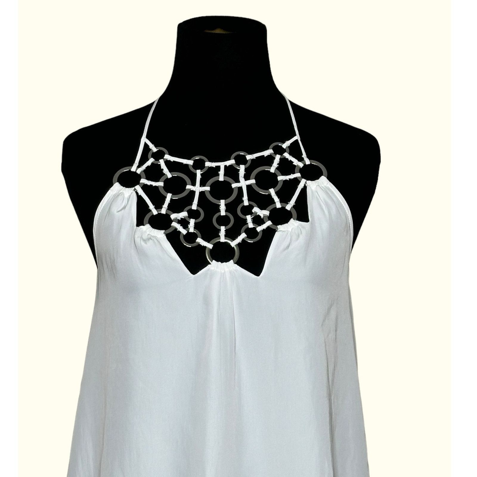 Ramy Brook Ramy Brook off white Ring-Detail Halter Top size XXS Size XXS / US 00 / IT 34 - 7 Thumbnail