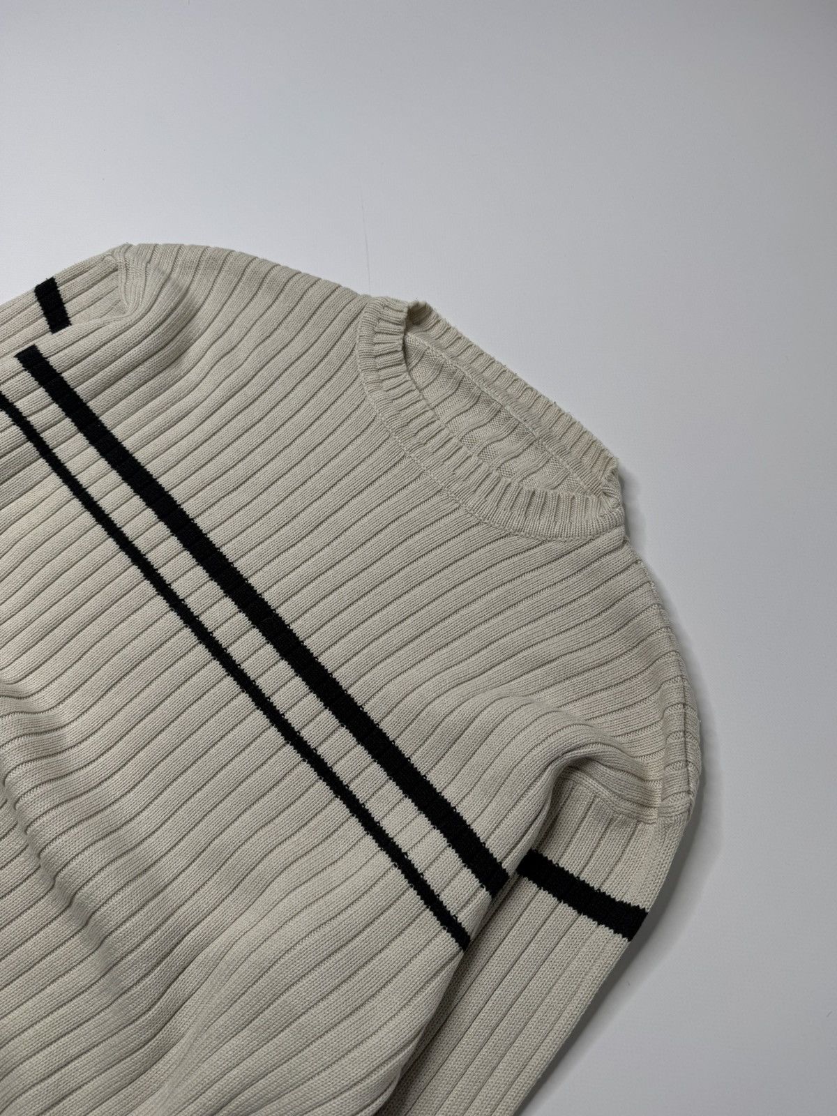Vintage Vintage beige ribbed knit sweater swag if6was9 l.g.b skater Size US M / EU 48-50 / 2 - 2 Thumbnail