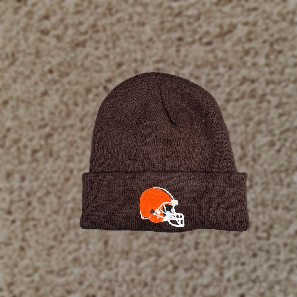 NFL Cleveland Browns Beanie Toque Adult One Size Brown Knit 100% Acrylic NFL Size ONE SIZE - 1 Thumbnail