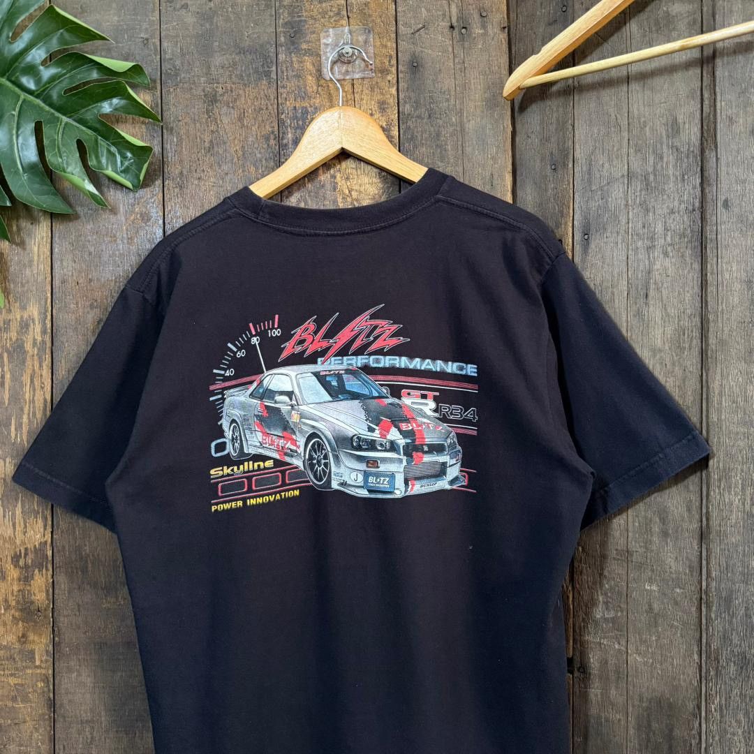 Vintage Vintage Fullscale Skyline R34 Blitz Tshirt Size US L / EU 52-54 / 3 - 3 Thumbnail