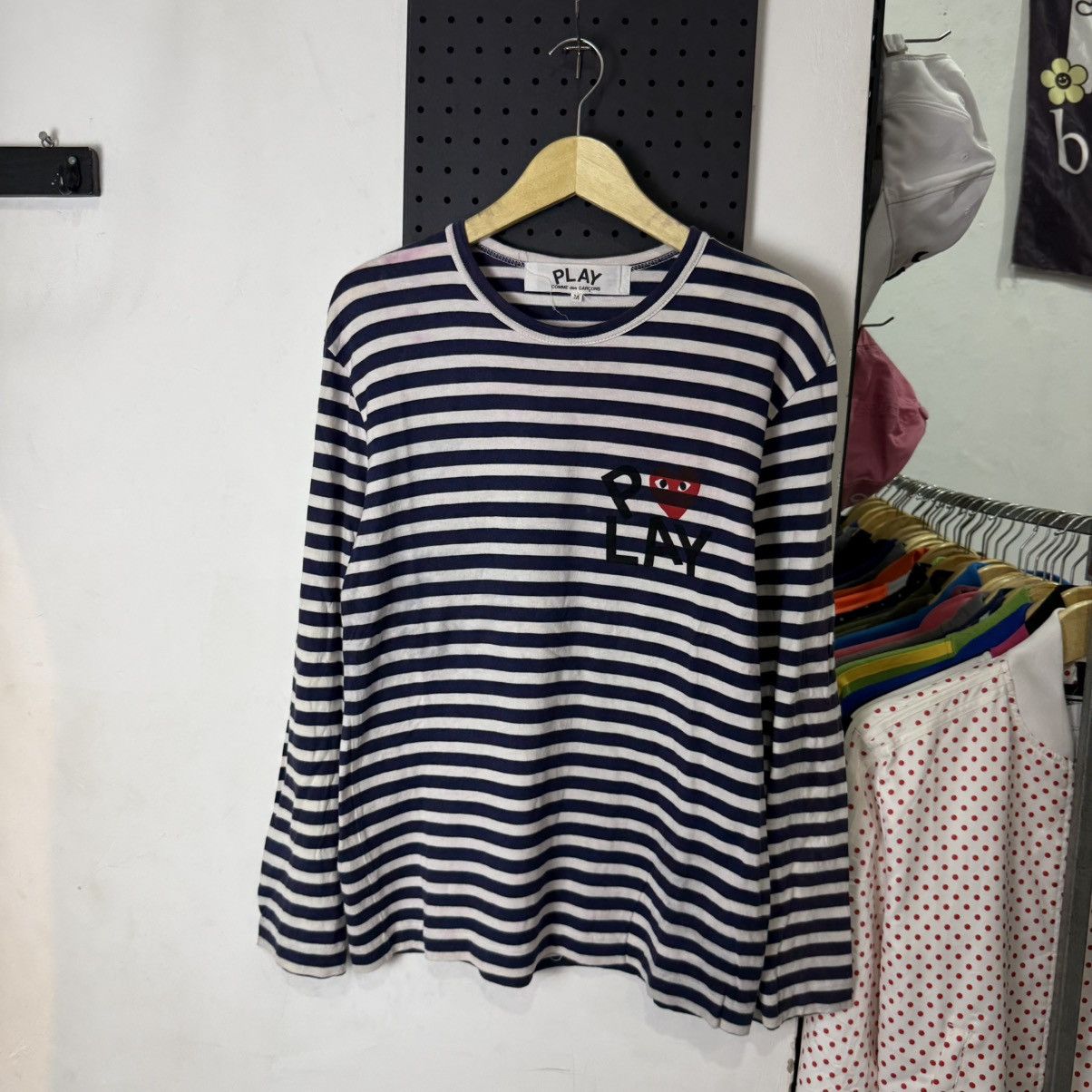 Comme des Garcons PLAY Comme des Garcons stripe longsleeve Size M / US 6-8 / IT 42-44 - 2 Thumbnail