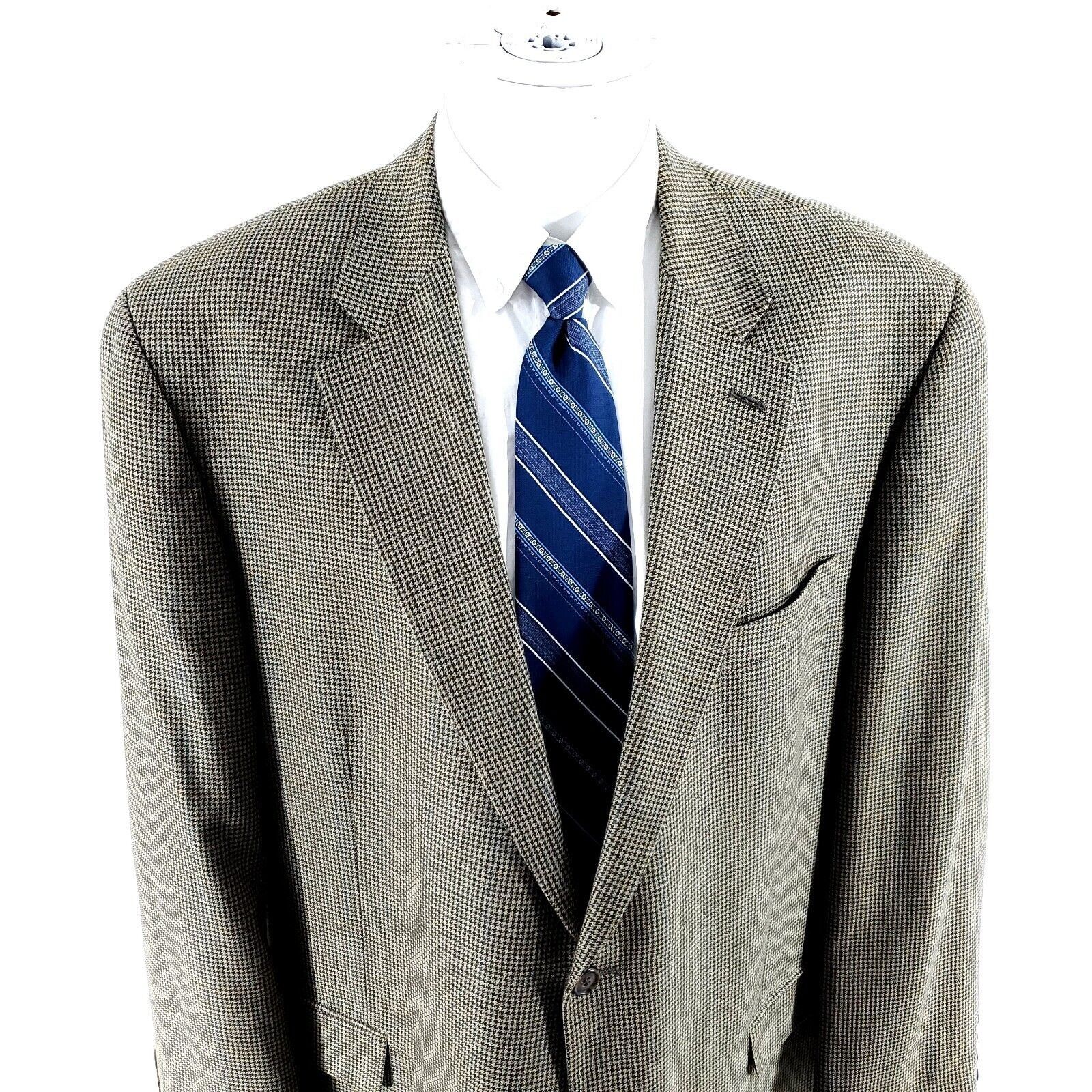 Ralph Lauren Chaps Ralph Lauren Silk Tool 2 Button Sport Coat 48L Blue Br Size 48L - 1 Thumbnail