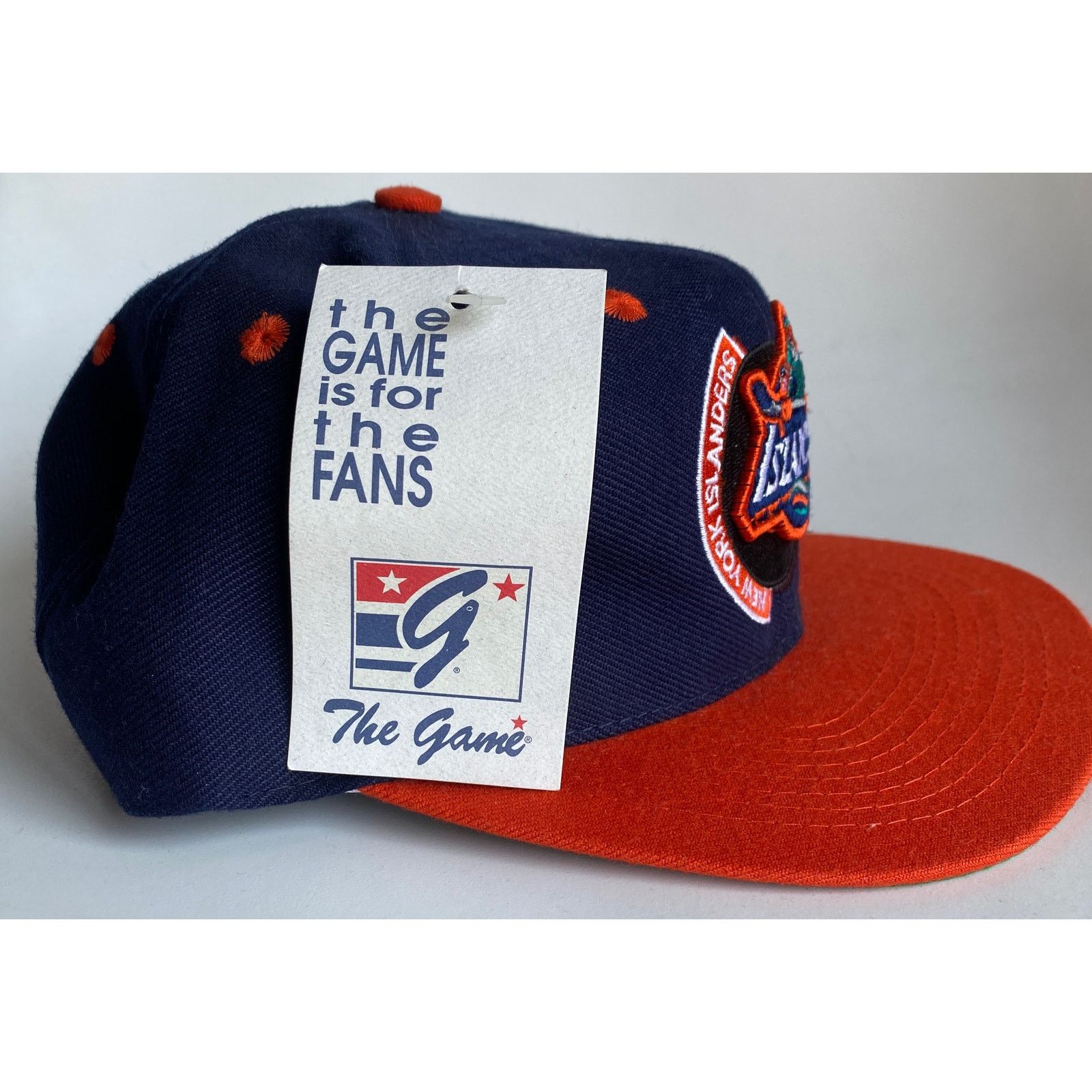 NHL NEW York Islanders 90s GAME Fisherman snapback hockey vtg Size ONE SIZE - 2 Thumbnail