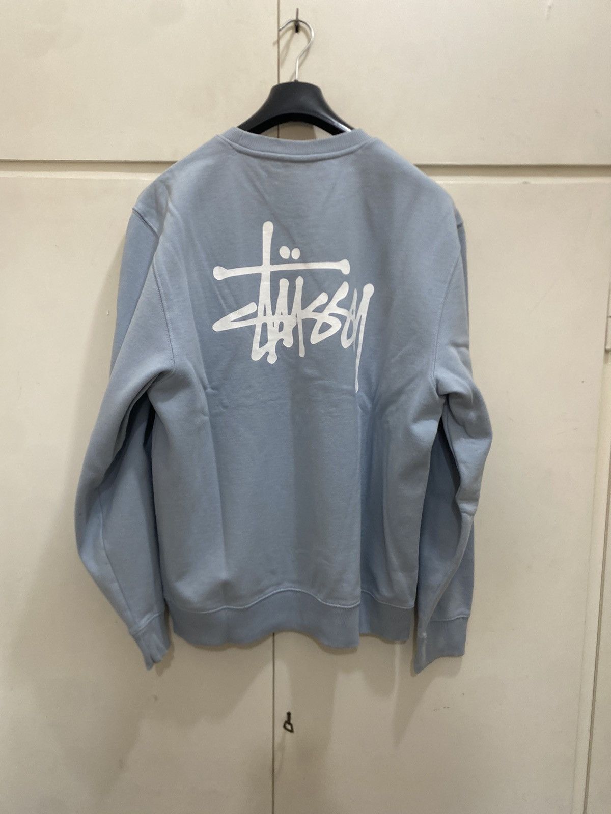 Stussy Stüssy Basic Logo sweatshirt, size XL, light blue, used Size US XL / EU 56 / 4 - 11 Thumbnail