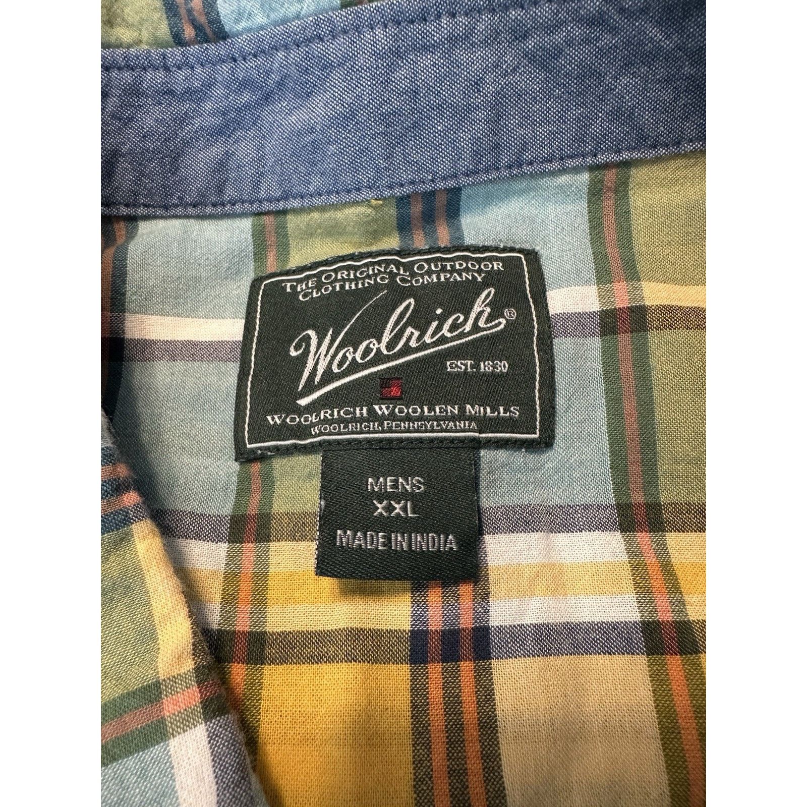 Woolrich Woolen Mills Woolrich Plaid Button Shirt Yellow/Blue XXL Outdoor Gorpcore Size US XXL / EU 58 / 5 - 3 Thumbnail