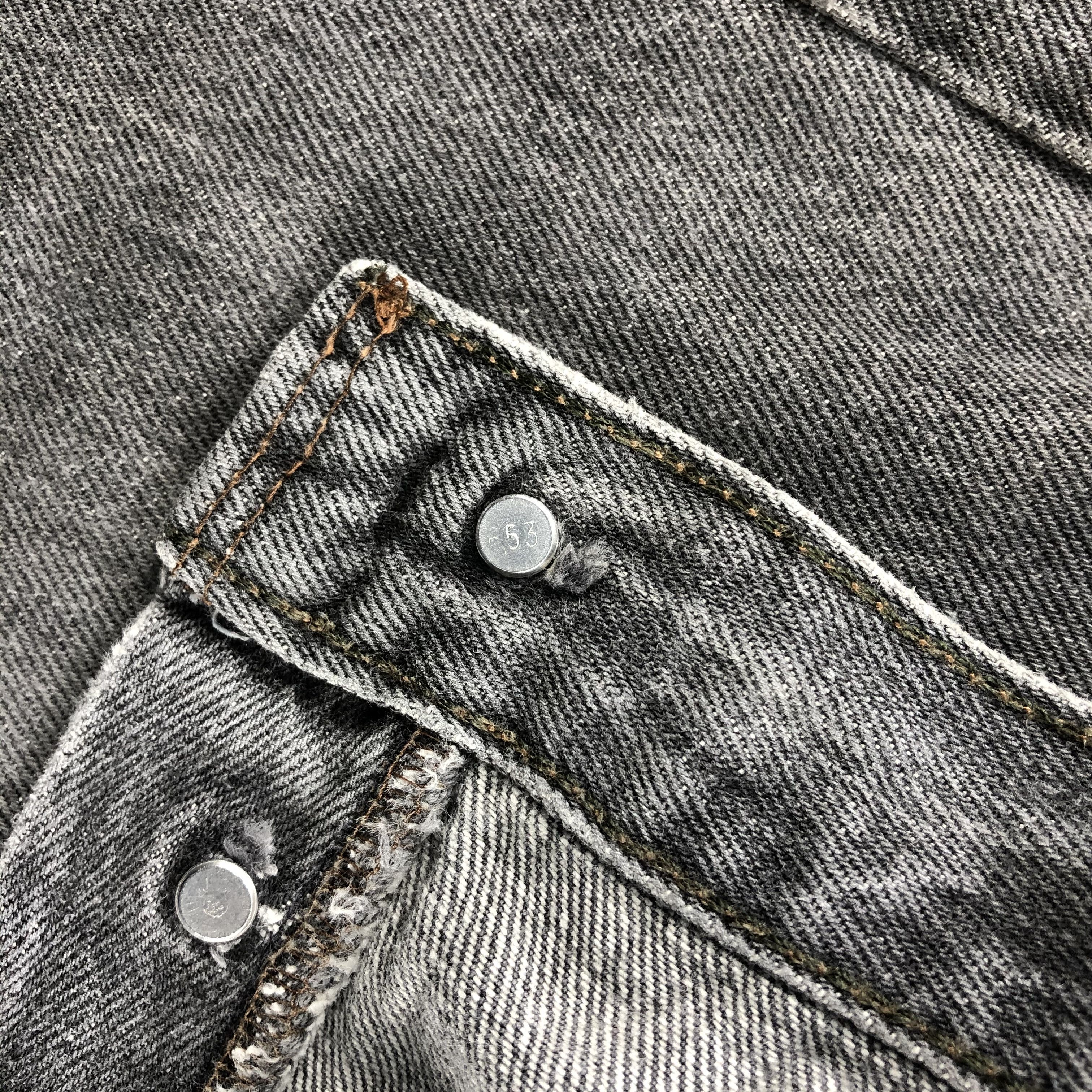 Levi's Vintage 80s Faded Black Levis 501 Jeans-JM925 Size US 35 - 8 Thumbnail