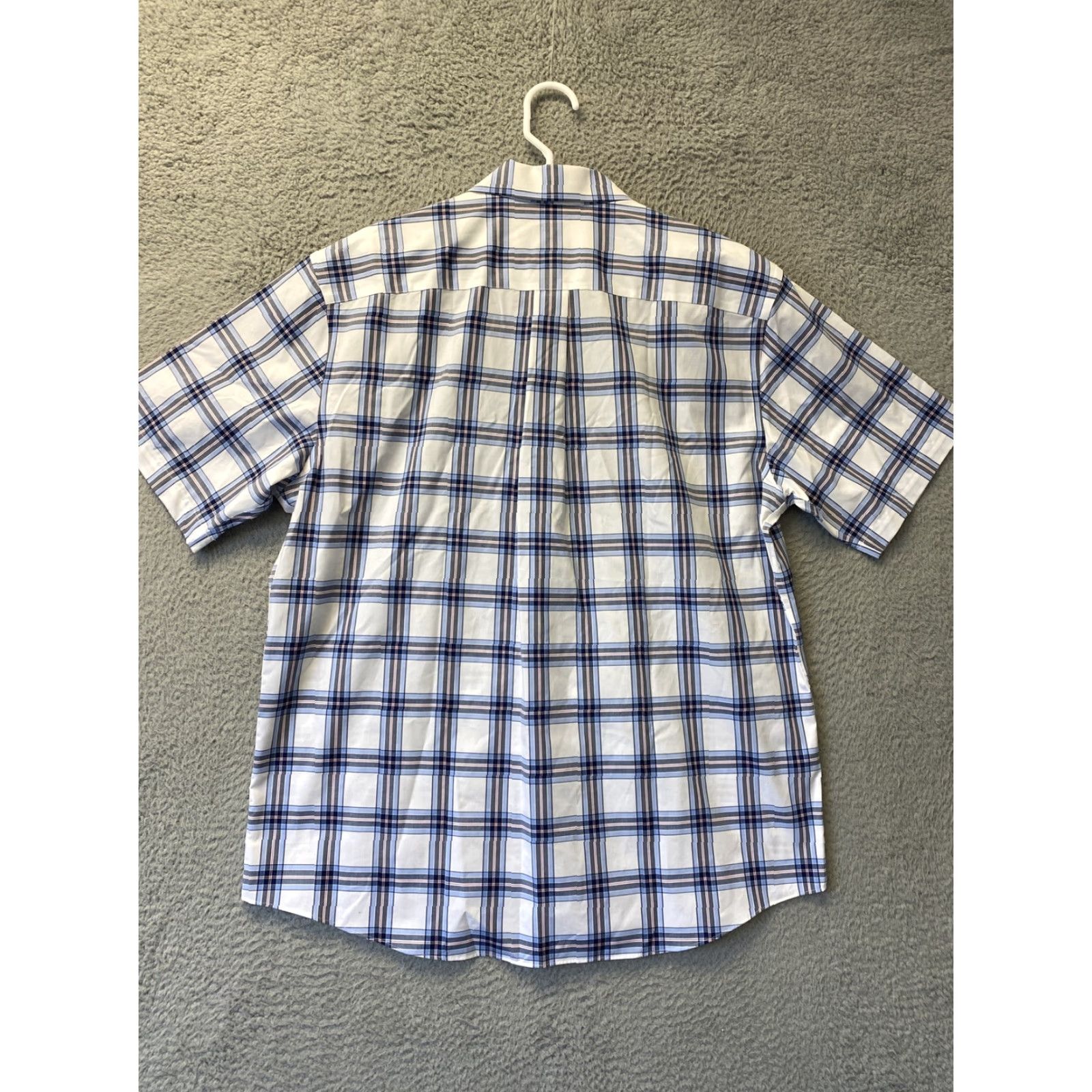Jos. A. Bank Jos. A. Bank Men's Shirt L Woven Cotton Blend Short Sleeve Plaid Multicolor Classic Fit Button-Up Casual Formal Wedding Size US L / EU 52-54 / 3 - 7 Thumbnail