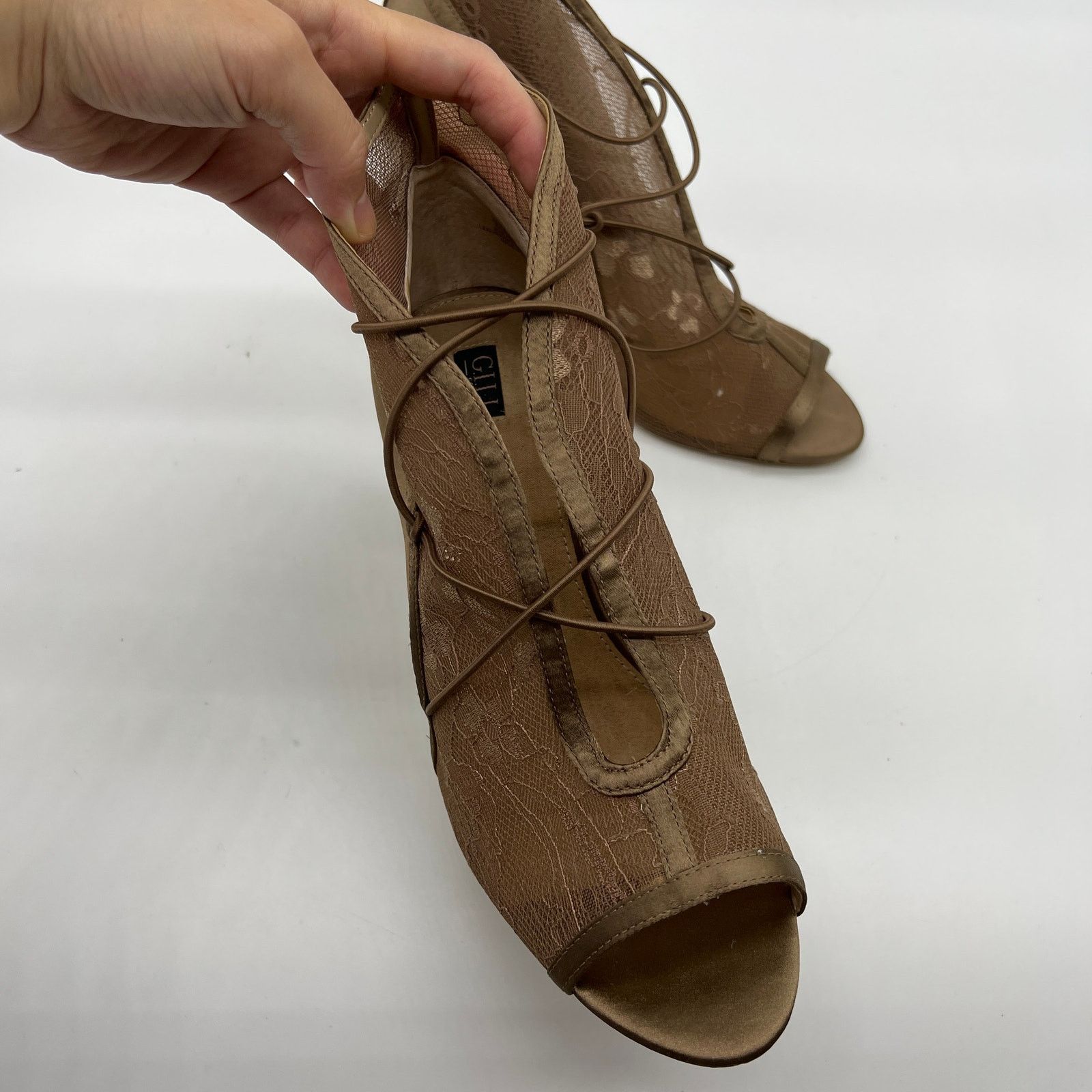 Other G.I.L.I. Peep Toe Heel Size 9 M Elastic Front Booties Size US 9 / IT 39 - 9 Thumbnail