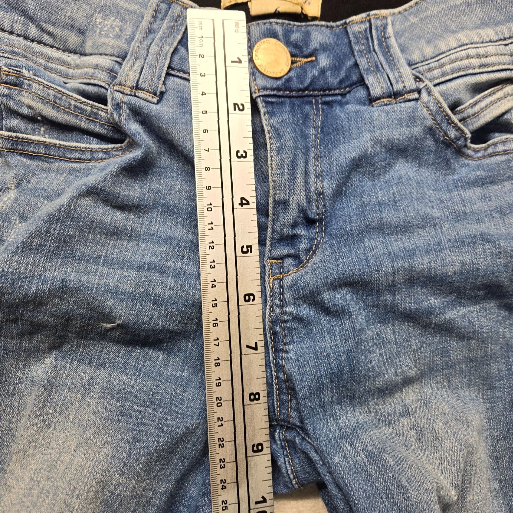 Vintage Democracy Jeans Blue Skinny Denim Stretch Pants Adult Women's 6 Jeans Women Skinny Blue 6 Democracy Jeans Skinny Womens 6 Size 28" / US 6 / IT 42 - 5 Thumbnail