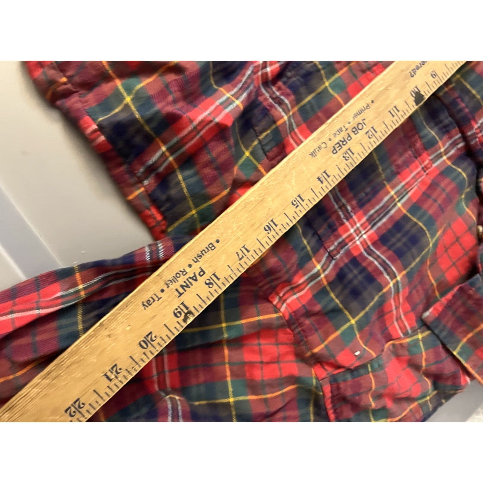 American Eagle Outfitters VINTAGE American Eagle Outfitters Womens Red Plaid Long Sleeve Button Up Cropped Shirt XS Size XS / US 0-2 / IT 36-38 - 5 Thumbnail