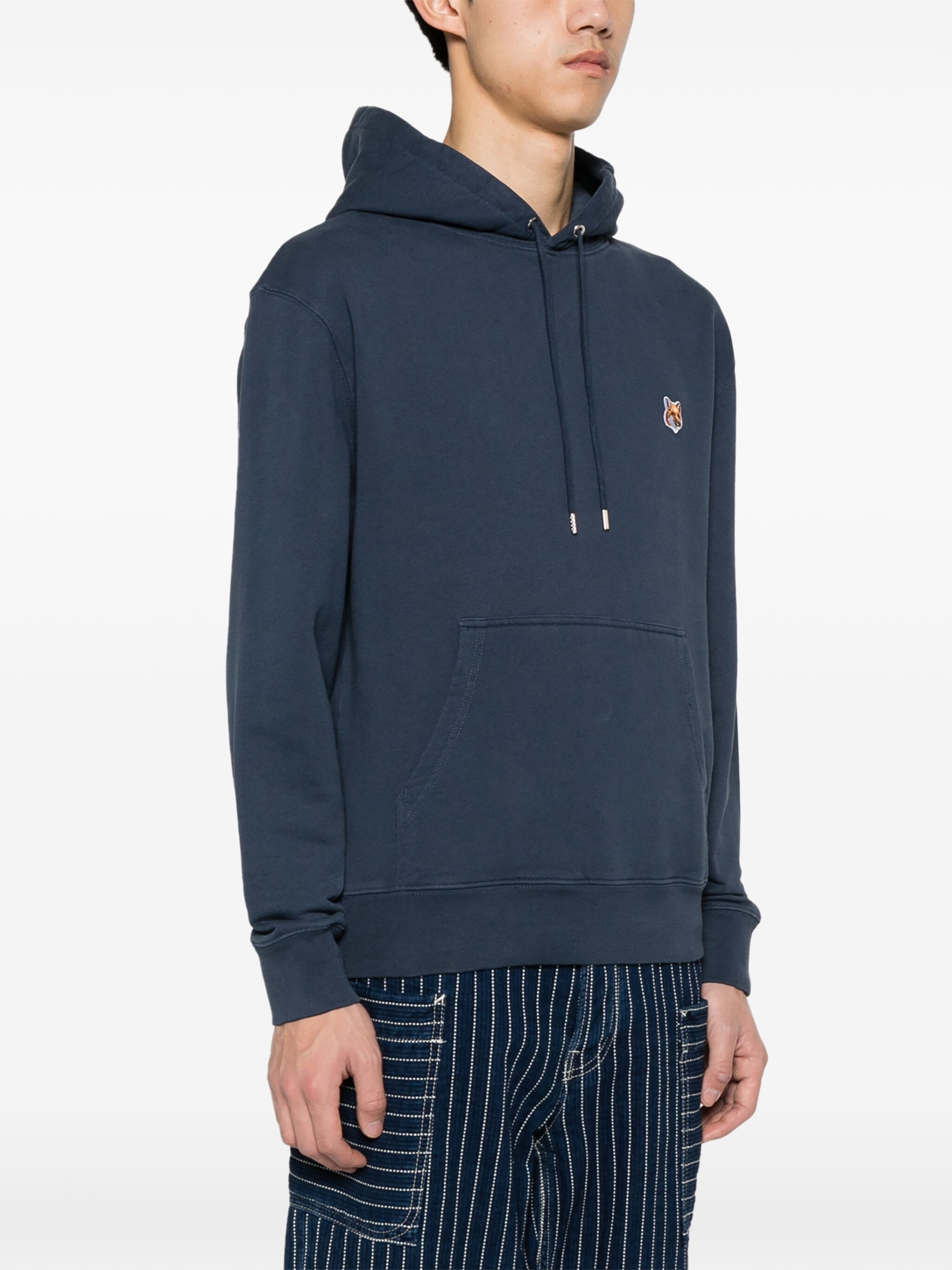 Maison Kitsune o1s22i1n1124 Fox Head Hoodie in Blue Size US XL / EU 56 / 4 - 3 Thumbnail