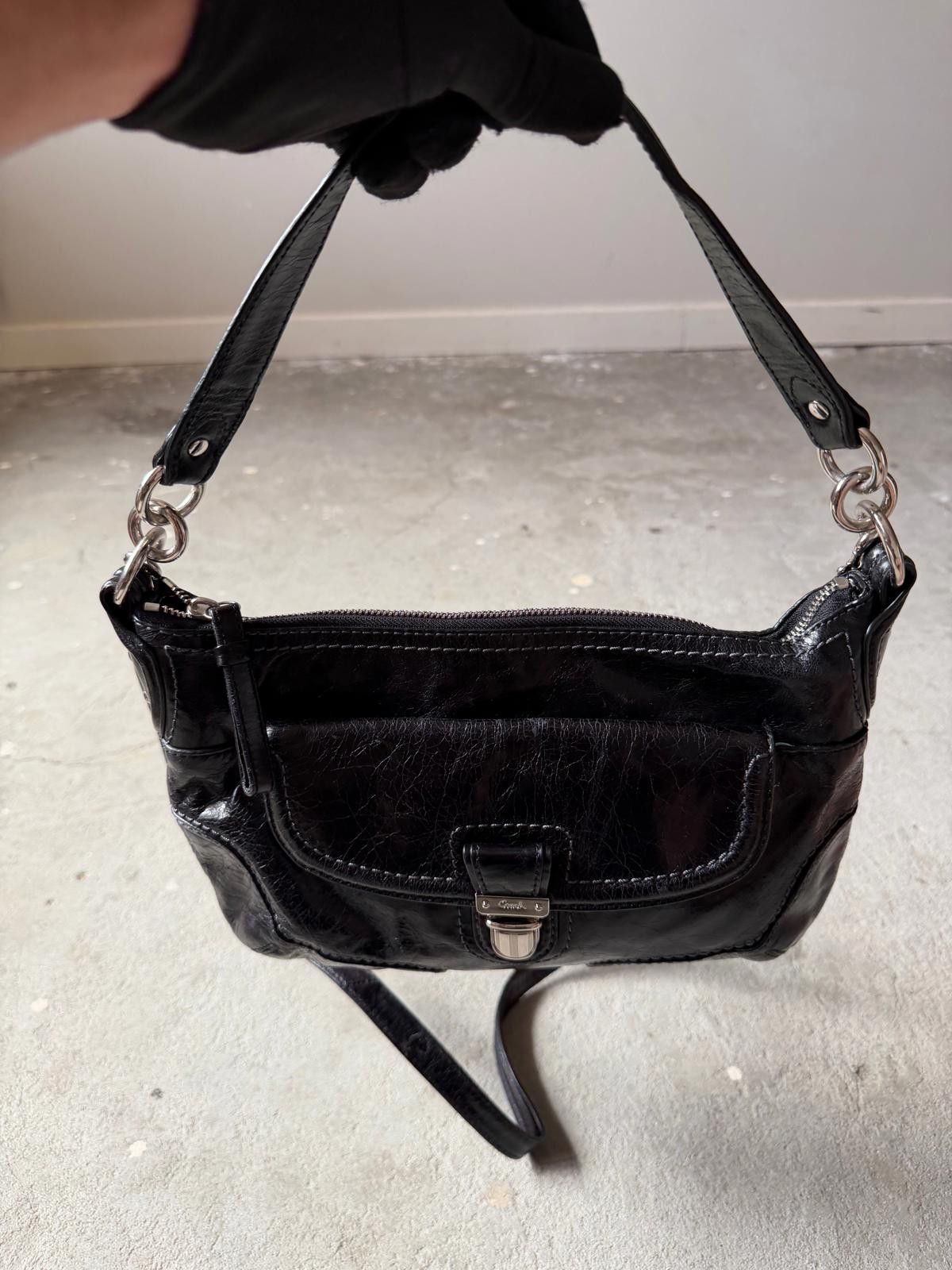 Coach Coach 2Way Leather Poppy Shoulder Bag Black Size ONE SIZE - 6 Thumbnail