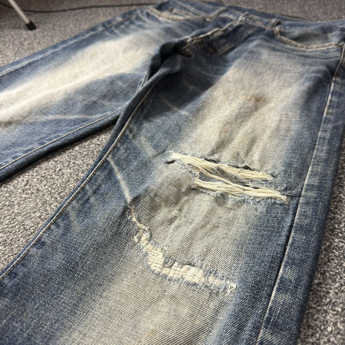 Japanese Brand 🔥🇯🇵 Vintage 90s Japanese Denim Chessking Bobson Distressed Size US 31 - 5 Thumbnail