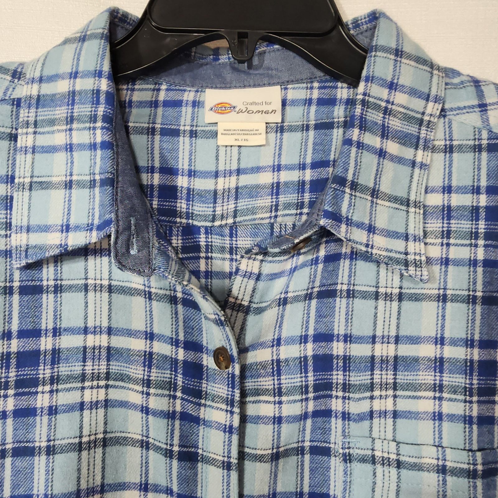 Dickies Dickies Women's Plaid Long Sleeve Flannel Size XL / US 12-14 / IT 48-50 - 3 Thumbnail