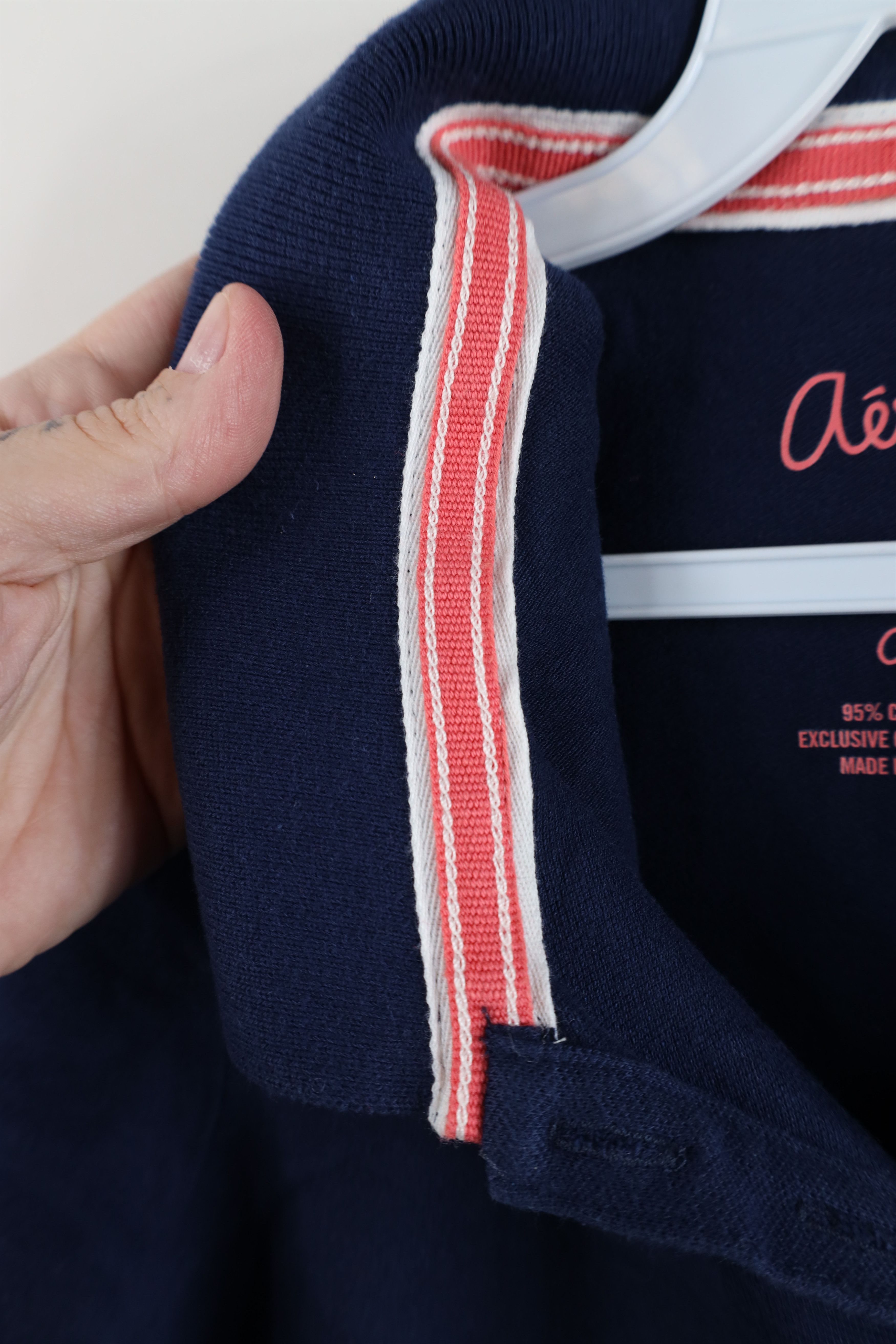 Aeropostale Vintage Y2K Aeropostale Bella Collared Polo Shirt Navy Blue Size L / US 10 / IT 46 - 8 Thumbnail