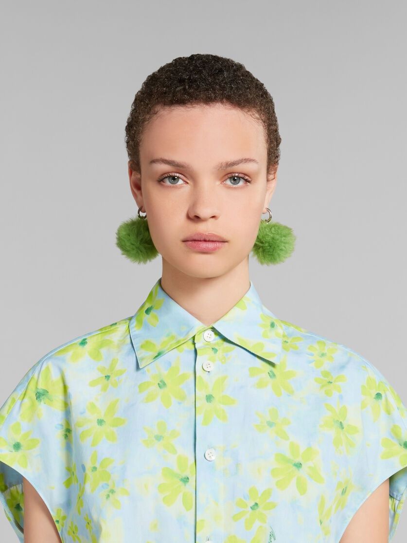 Marni oc11z0525 Poplin Cocoon Shirt in Green Size M / US 6-8 / IT 42-44 - 5 Thumbnail