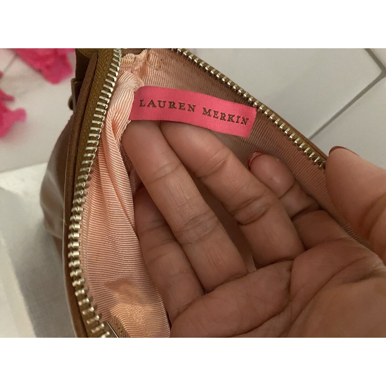 & Other Stories Lauren Merkin Clutch Chocolate Zip W/crisscross Piping NWT Size ONE SIZE - 9 Thumbnail