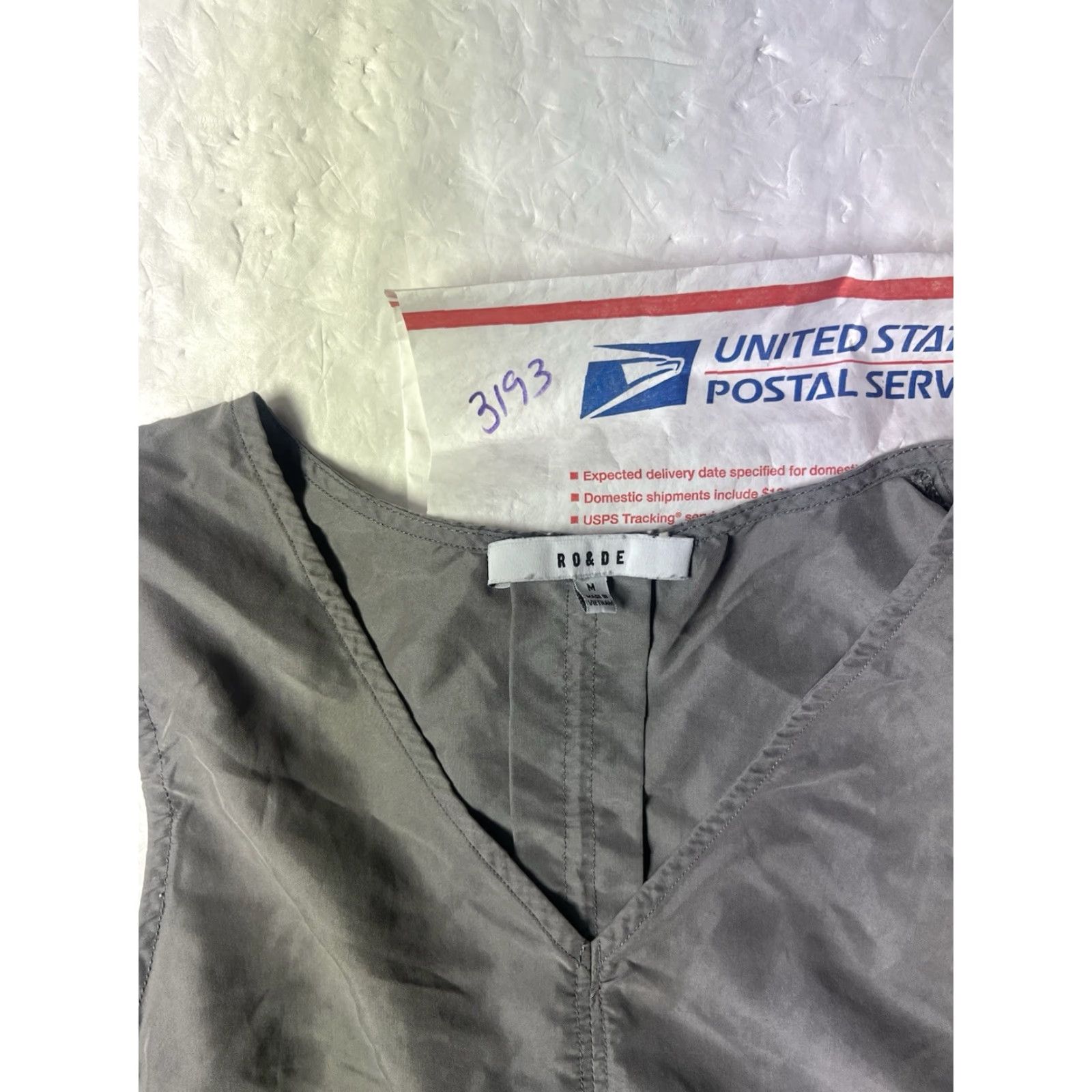 Vintage RO&DE Tank Shirt Women M Gray Sleeveless V-Neck Casual Blouse Medium Regular Knit Modal Polyester Blend Size M / US 6-8 / IT 42-44 - 8 Thumbnail