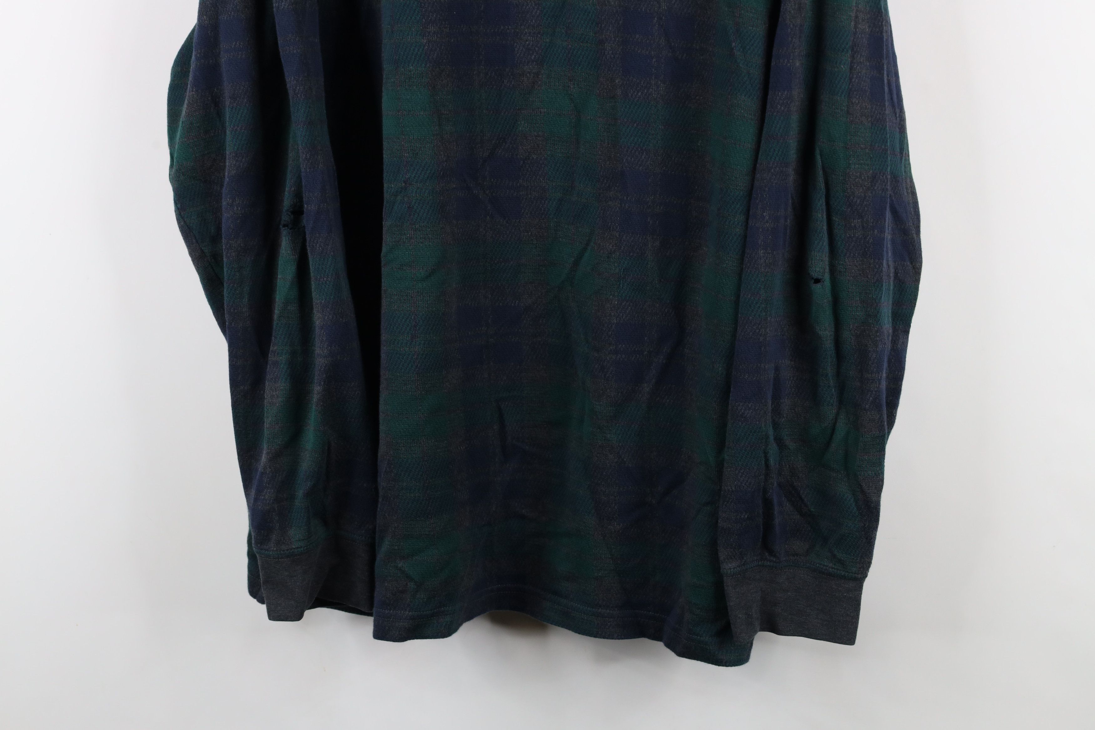 Lands' End × Vintage Vintage Lands End Supima Cotton Long Sleeve Rugby Polo Plaid Size US XXL / EU 58 / 5 - 3 Thumbnail
