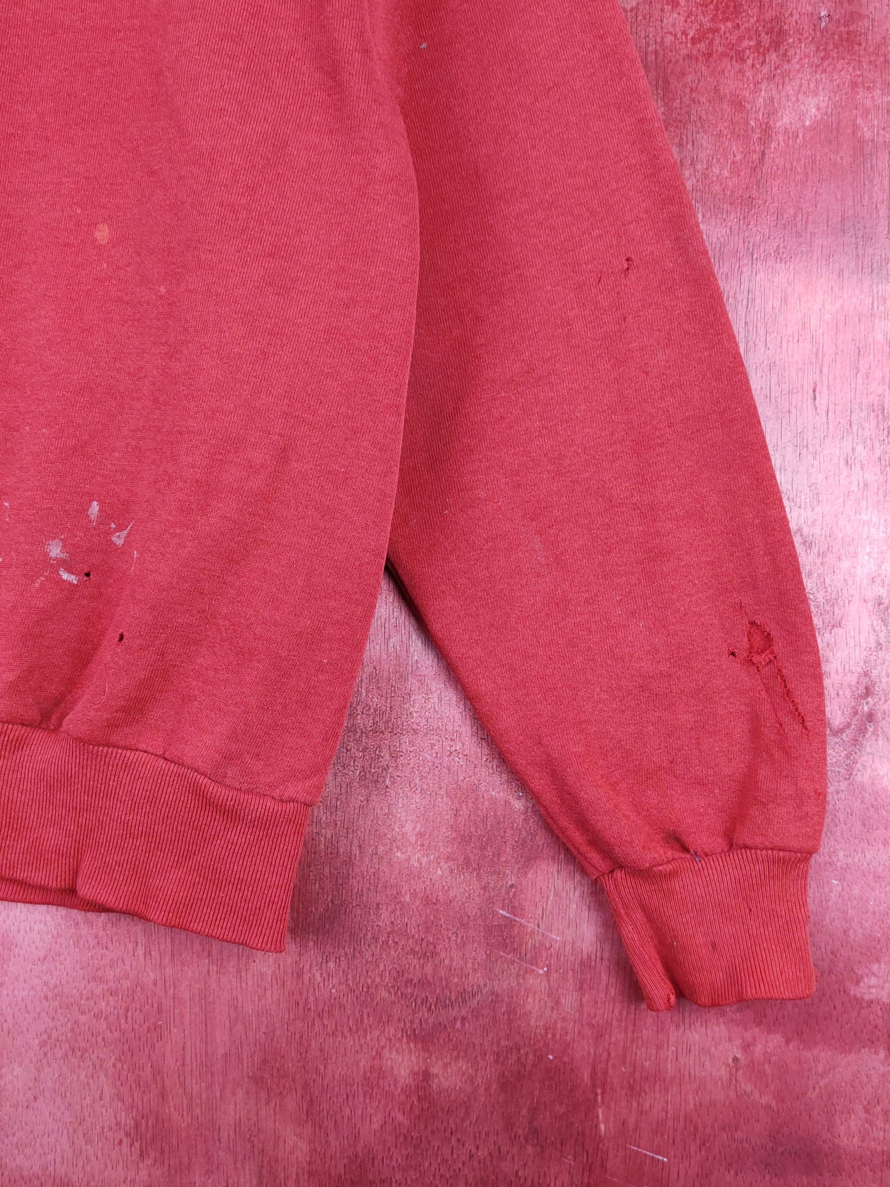 Japanese Brand Jerzees Red vintage Sweatshirts #S1859 Size US M / EU 48-50 / 2 - 9 Thumbnail