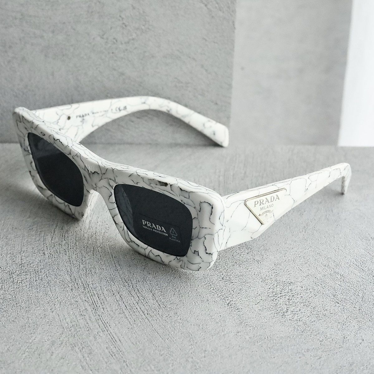 image of Prada 13Zs Sunglasses in White, Men's