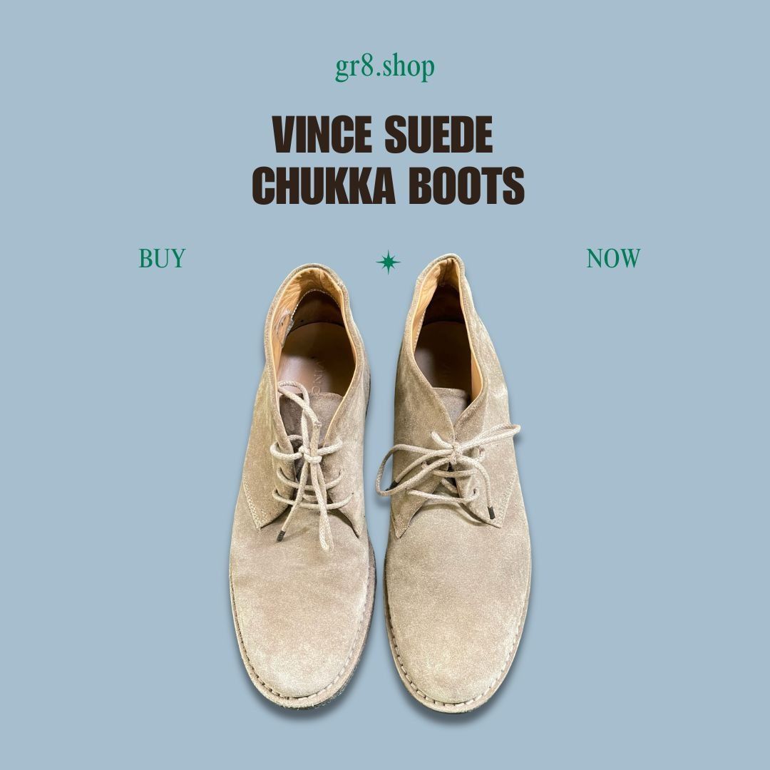 Vince VINCE Mens Suede Chukka Boots Size 8.5 Beige Made In Italy Size US 8.5 / EU 41-42 - 1 Thumbnail