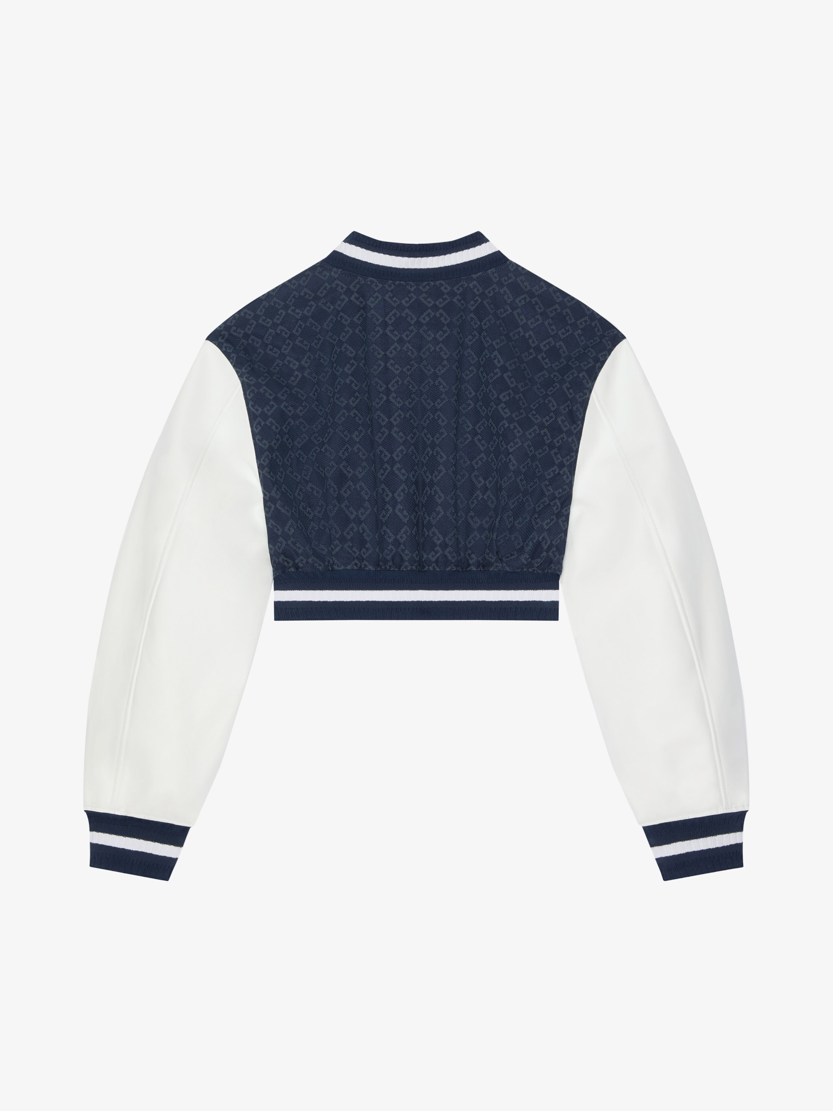 Givenchy oc11z0725 Cropped Varsity Jacket in Blue/White Size XXL / US 16-18 / IT 52-54 - 2 Thumbnail