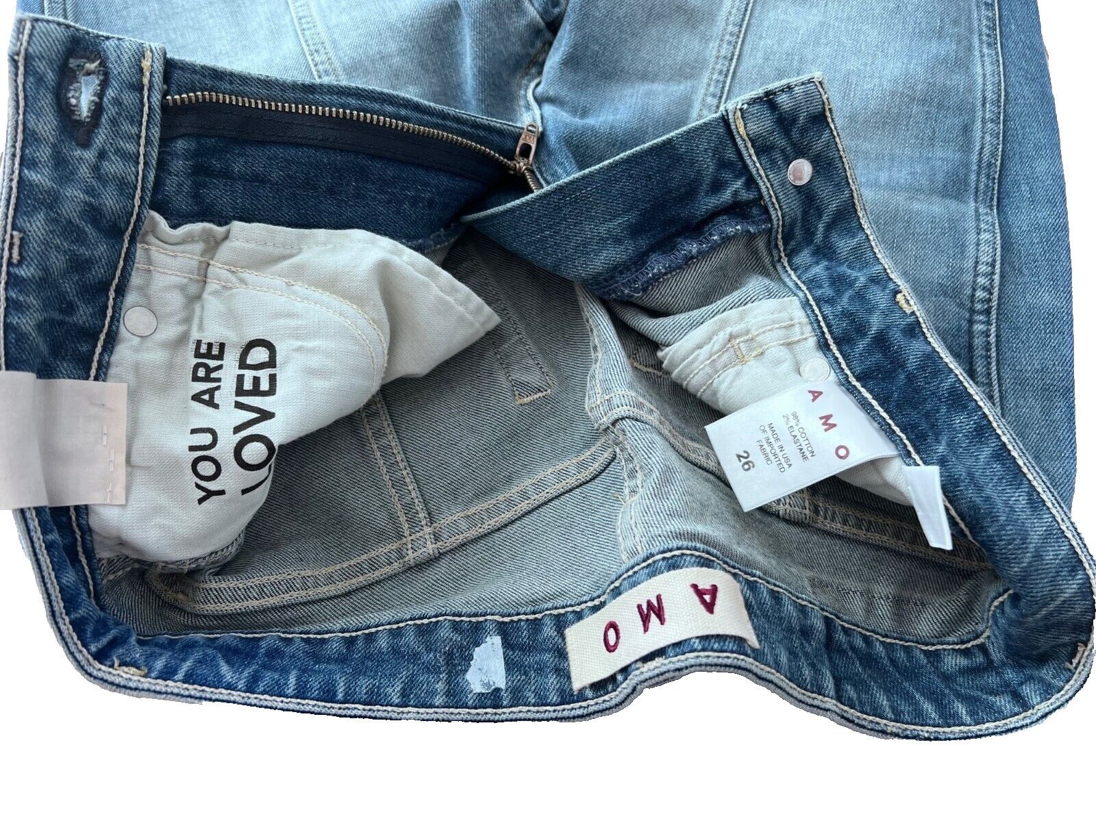 AMO AMO Seamed Chelsea Long Denim Jeans Deeply ( 26 ) Size 26" / US 2 / IT 38 - 6 Thumbnail