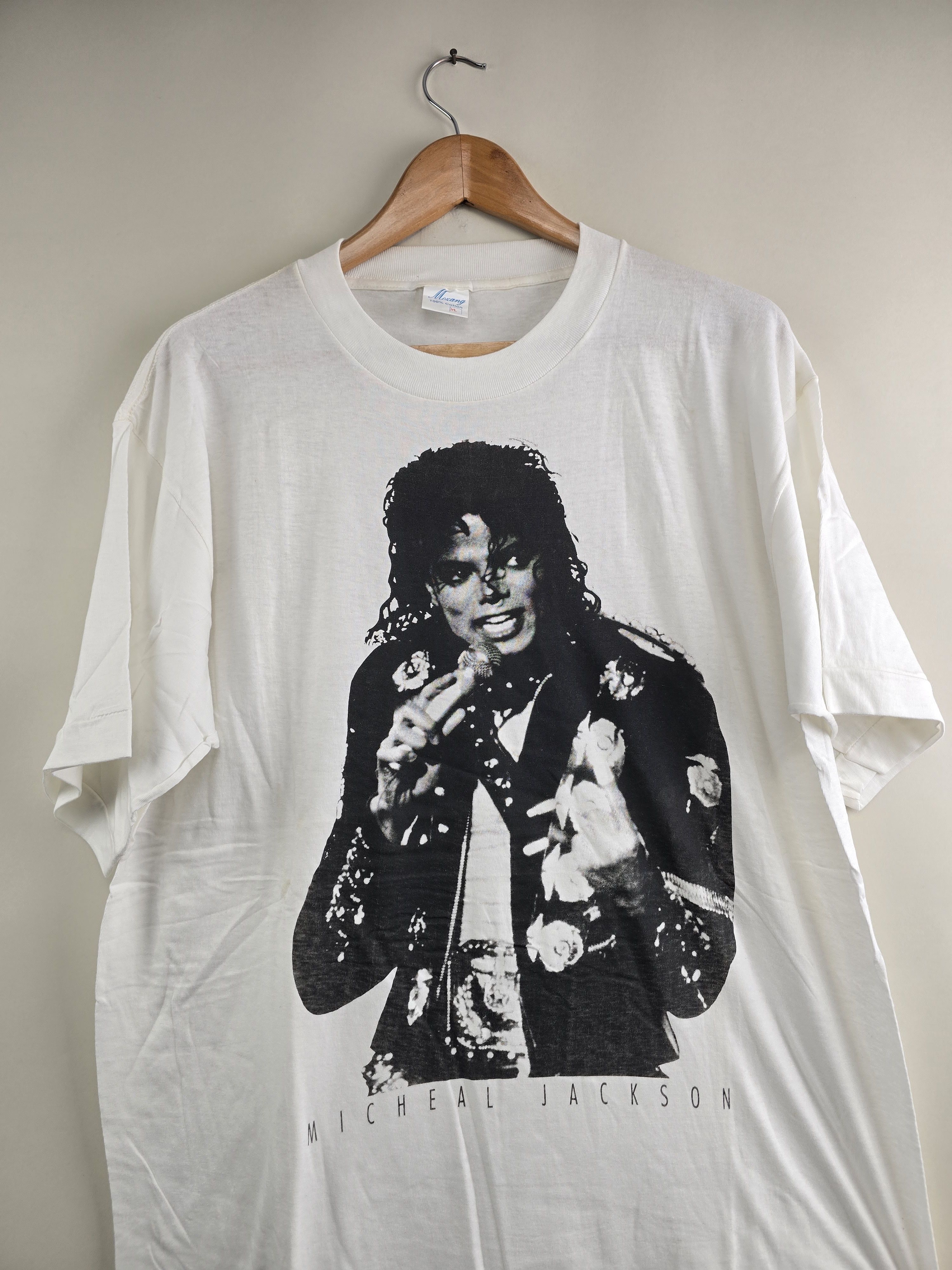 Band Tees × Michael Jackson × Vintage 90s Michael Jackson Dangerous XL 23" 31" Size US XL / EU 56 / 4 - 2 Thumbnail