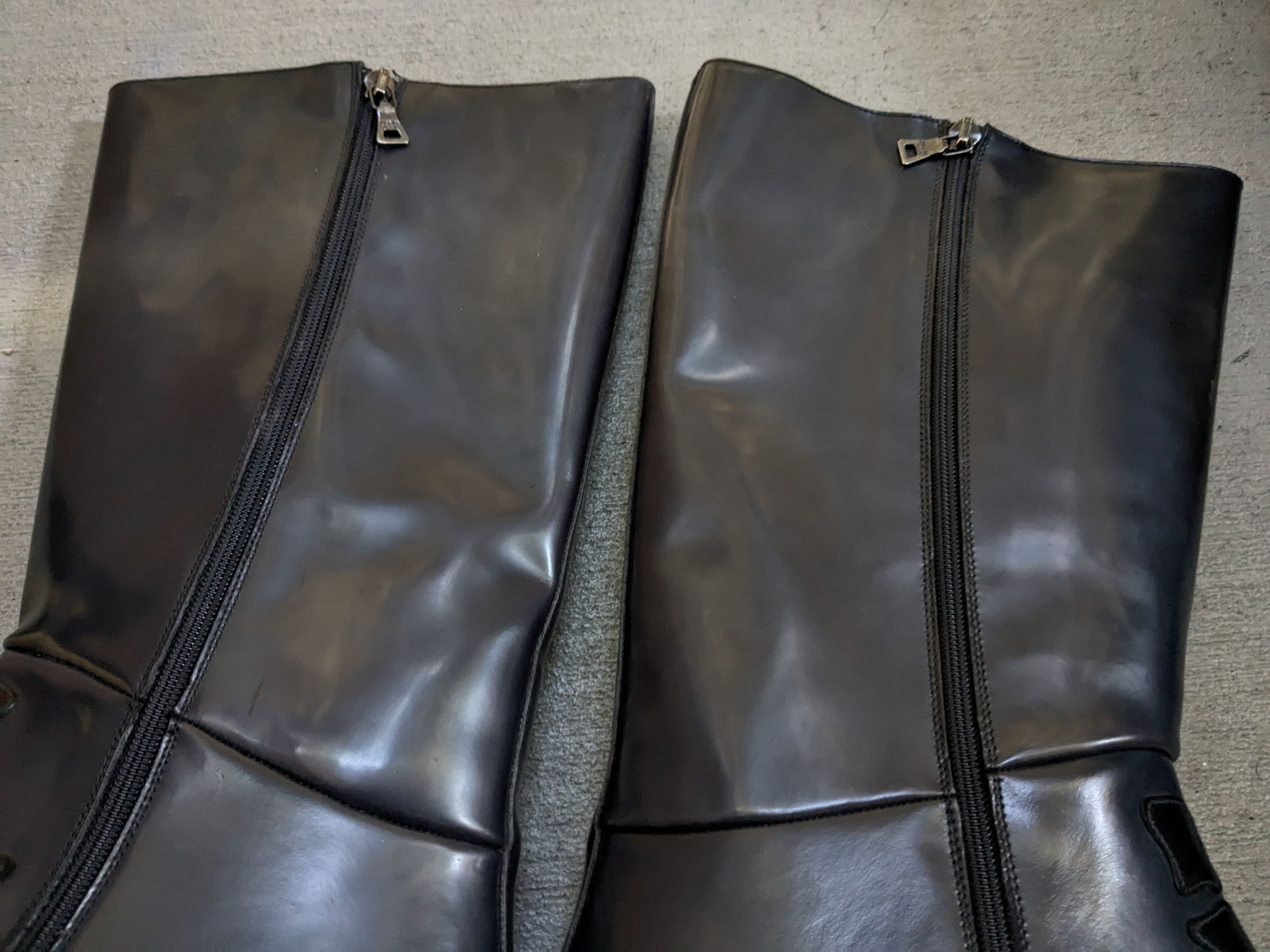 Prada Prada Boots Black Gray Leather 10.5 Side Zip Skeleton Size US 10.5 / EU 43-44 - 11 Thumbnail