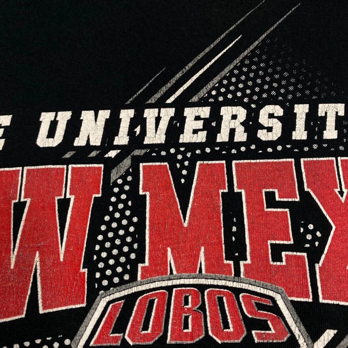 Fruit Of The Loom NCAA The University Of New Mexico Lobos College Spellout Graphic T-Shirt Large Mens Black Size US L / EU 52-54 / 3 - 4 Thumbnail