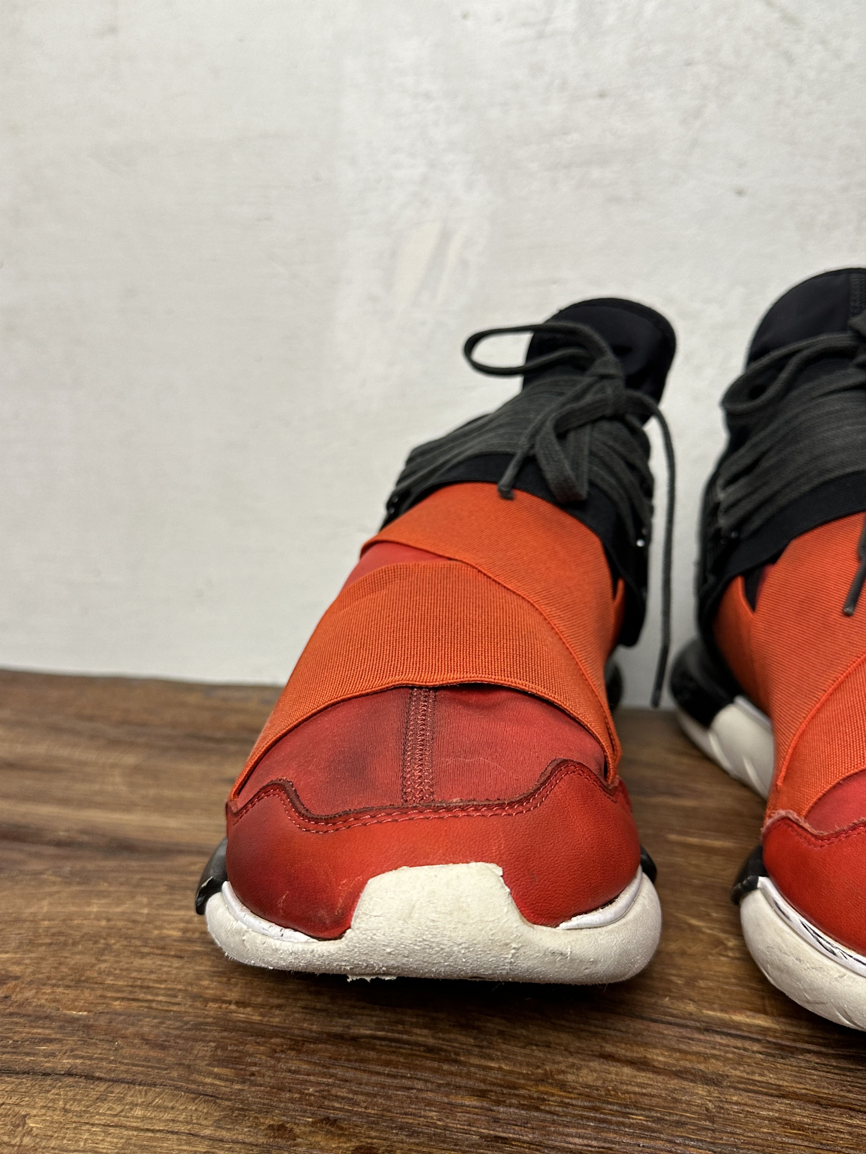Adidas Y-3 Qasa High Red Black Size US 11.5 / EU 44-45 - 7 Thumbnail