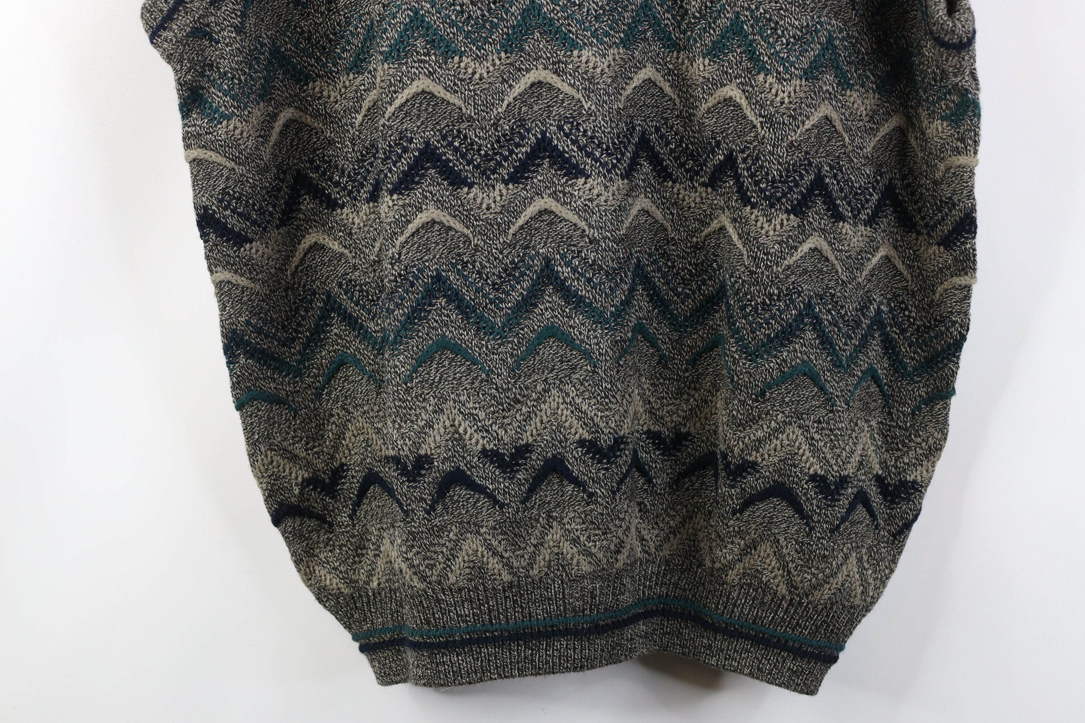 Vintage Vintage 90s Coogi Style Knit Cardigan Sweater Vest Size XL / US 12-14 / IT 48-50 - 10 Thumbnail