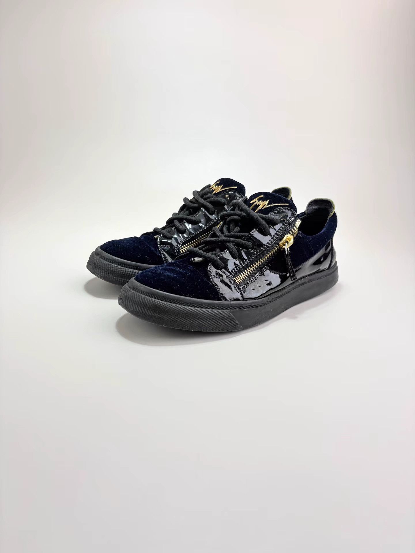 Giuseppe Zanotti GIUSEPPE ZANOTTI GZ Velvet Zipper Sneakers K1 Size US 7 / EU 40 - 1 Thumbnail