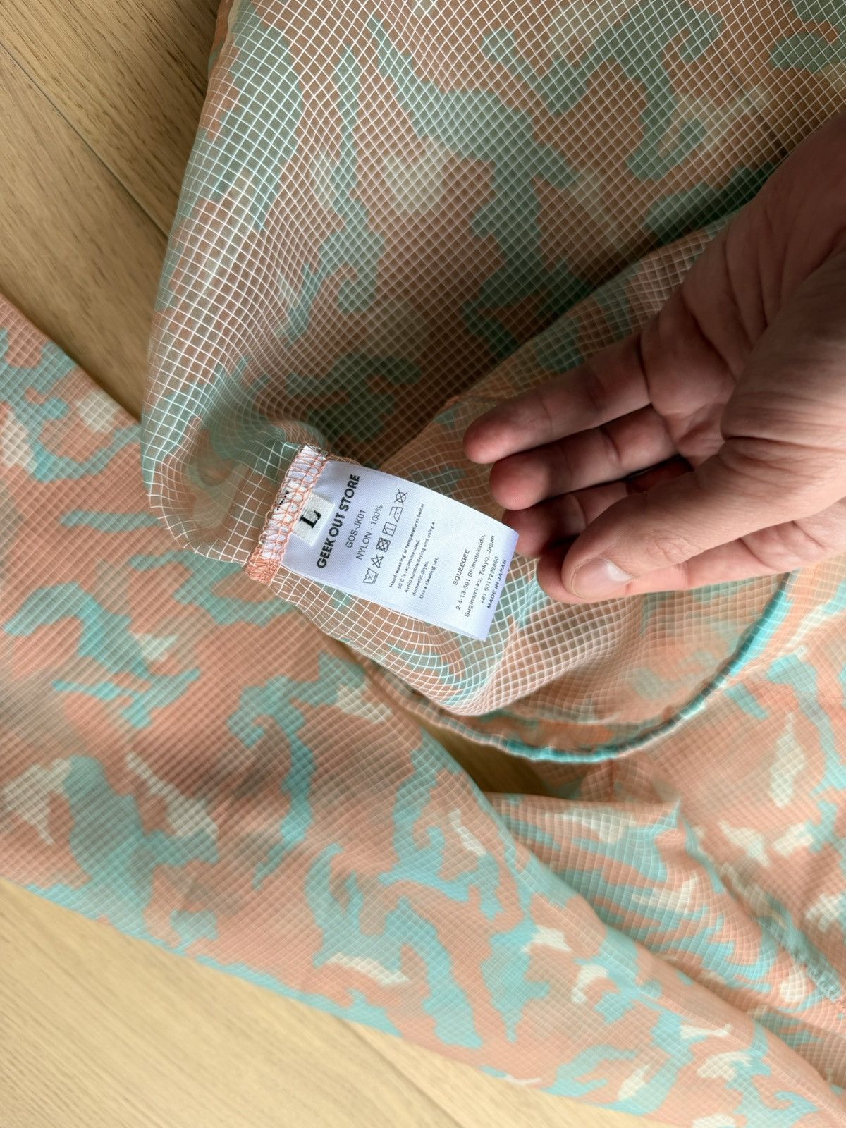 Japanese Brand GEEK OUT STORE Mesh Camo Jacket V1 Orange Blue Large Size US L / EU 52-54 / 3 - 9 Thumbnail