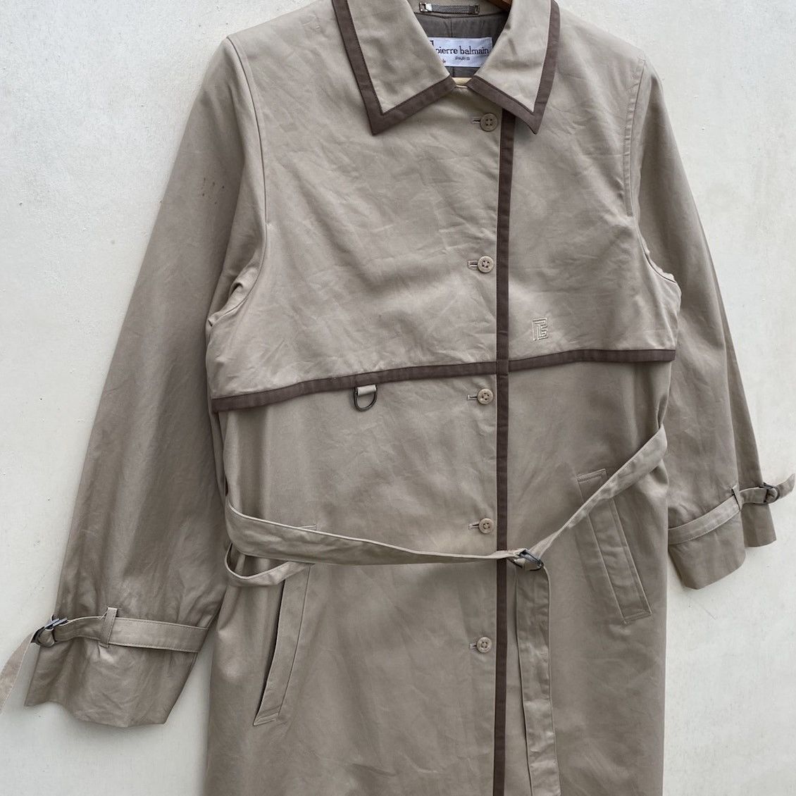 Designer × Pierre Balmain Vintage Pierre Balmain Paris Trench Coat Size US S / EU 44-46 / 1 - 10 Thumbnail