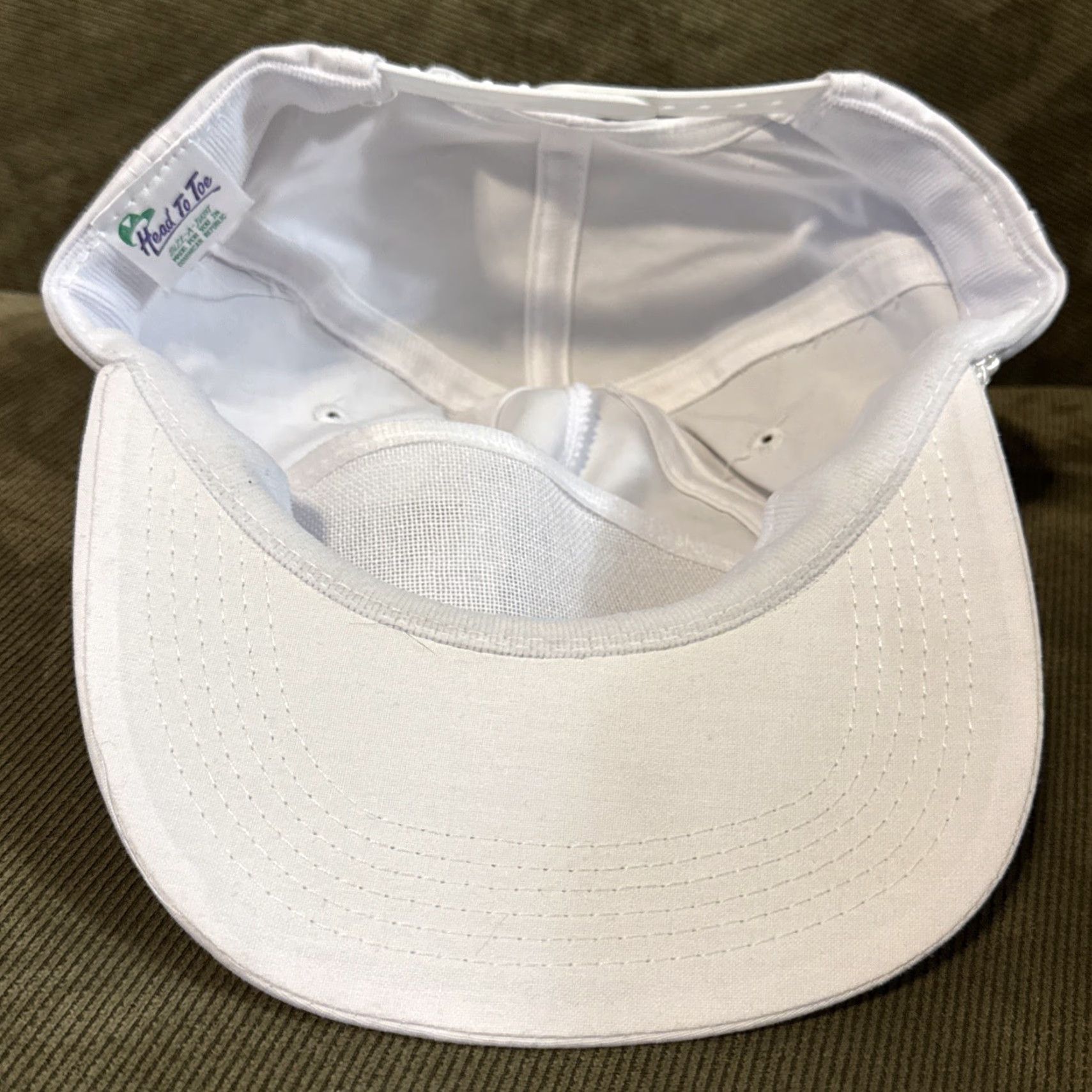 Vintage VINTAGE Allied Signal Aerospace Aircraft White Snapback Hat Snapback Hat Men One Size White Aircraft Hat Size ONE SIZE - 4 Thumbnail