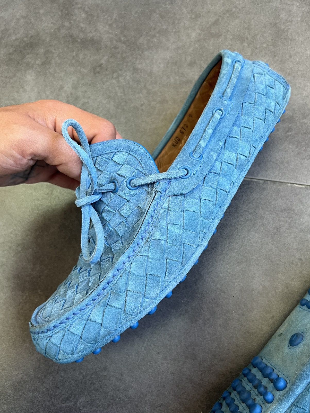 Car Shoe Vintage Car Shoe Bottega Veneta style woven suede loafers Size US 9 / EU 42 - 3 Thumbnail