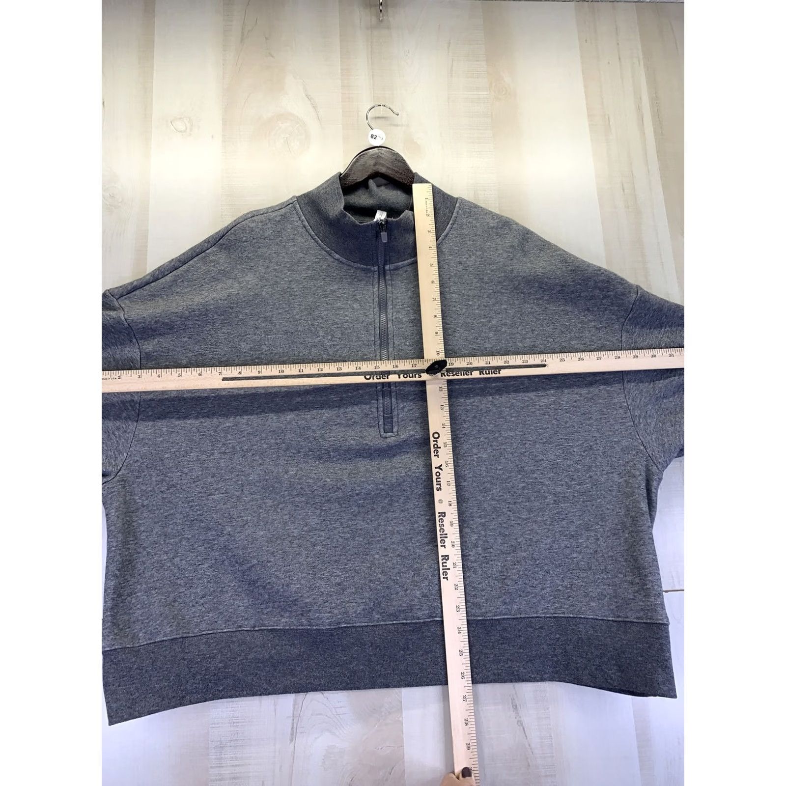 Fabletics Fabletics Black/Gray Crop 1/2 Zip Pullover Sweatshirt 3X Women Activewear Mock Neck Long Sleeve Shirt Hoodie Pullover Size 3X Size XXL / US 16-18 / IT 52-54 - 4 Thumbnail