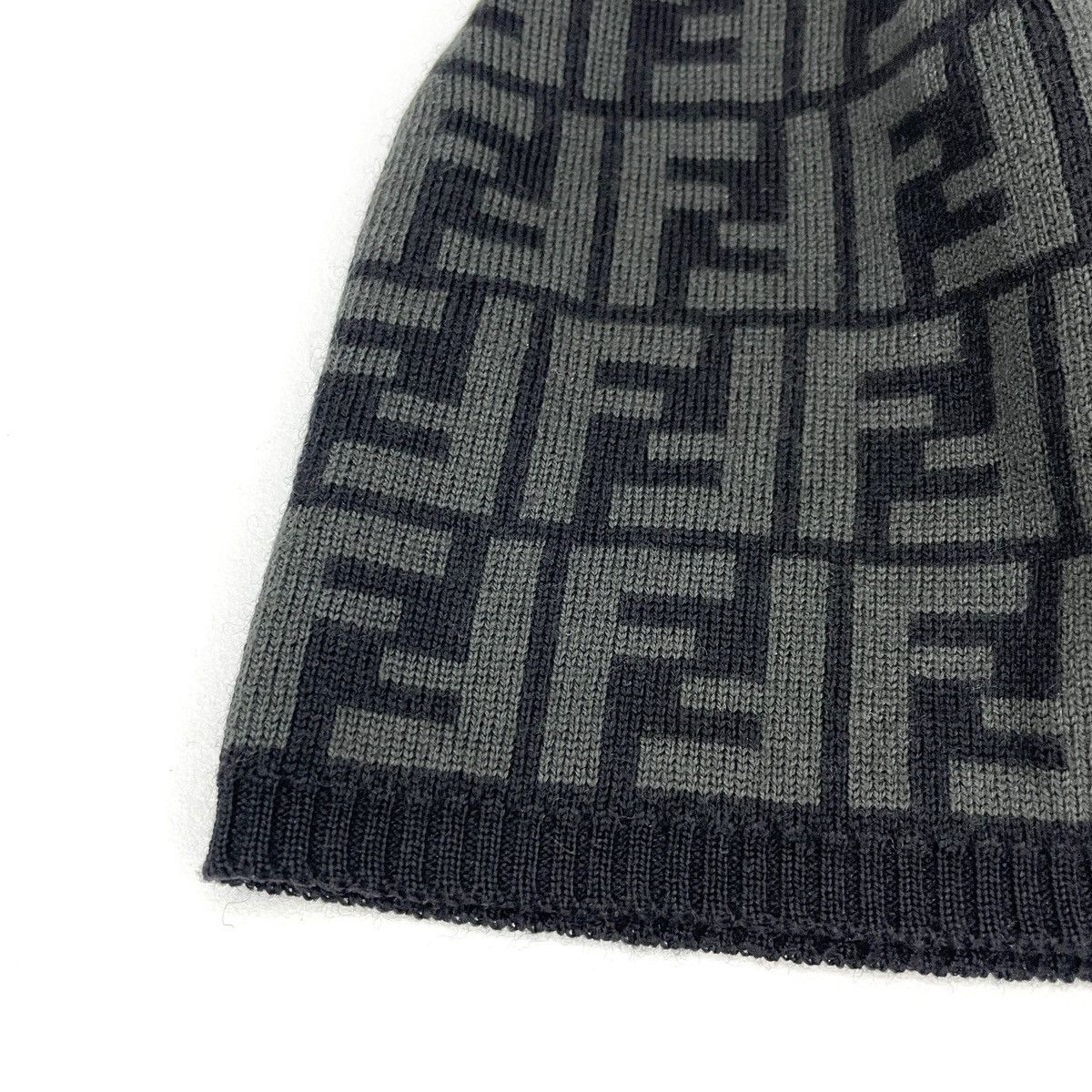 Fendi Fendi Zucca Monogram Wool Hat Beanie Size ONE SIZE - 2 Thumbnail